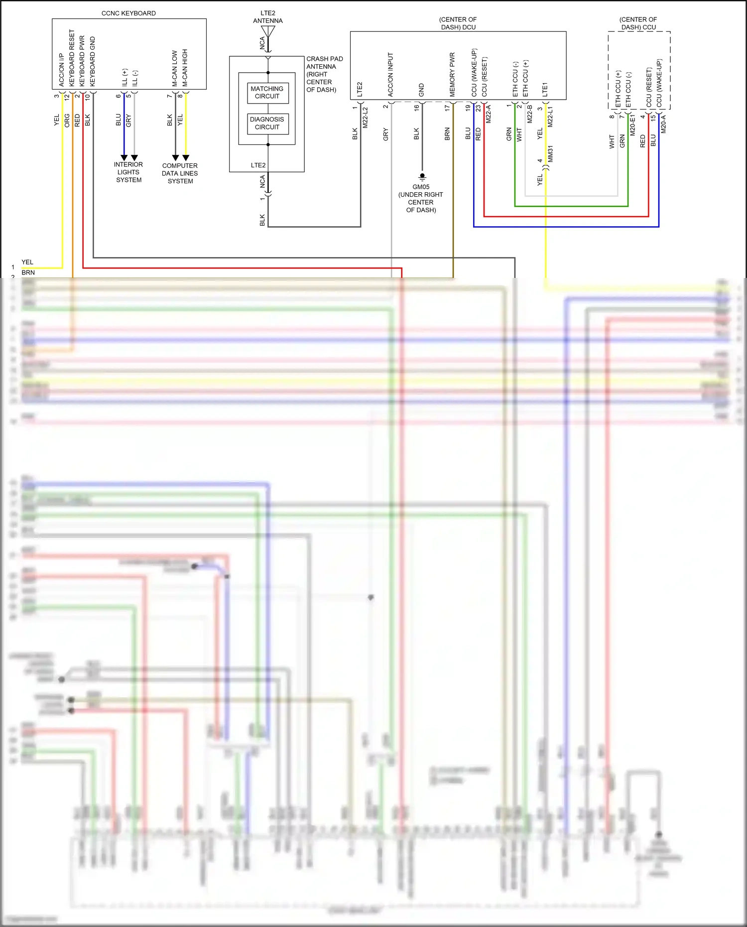 Wiring diagram acc/on input for Hyundai Santa Fe V (2023-2024) (2 of 15)