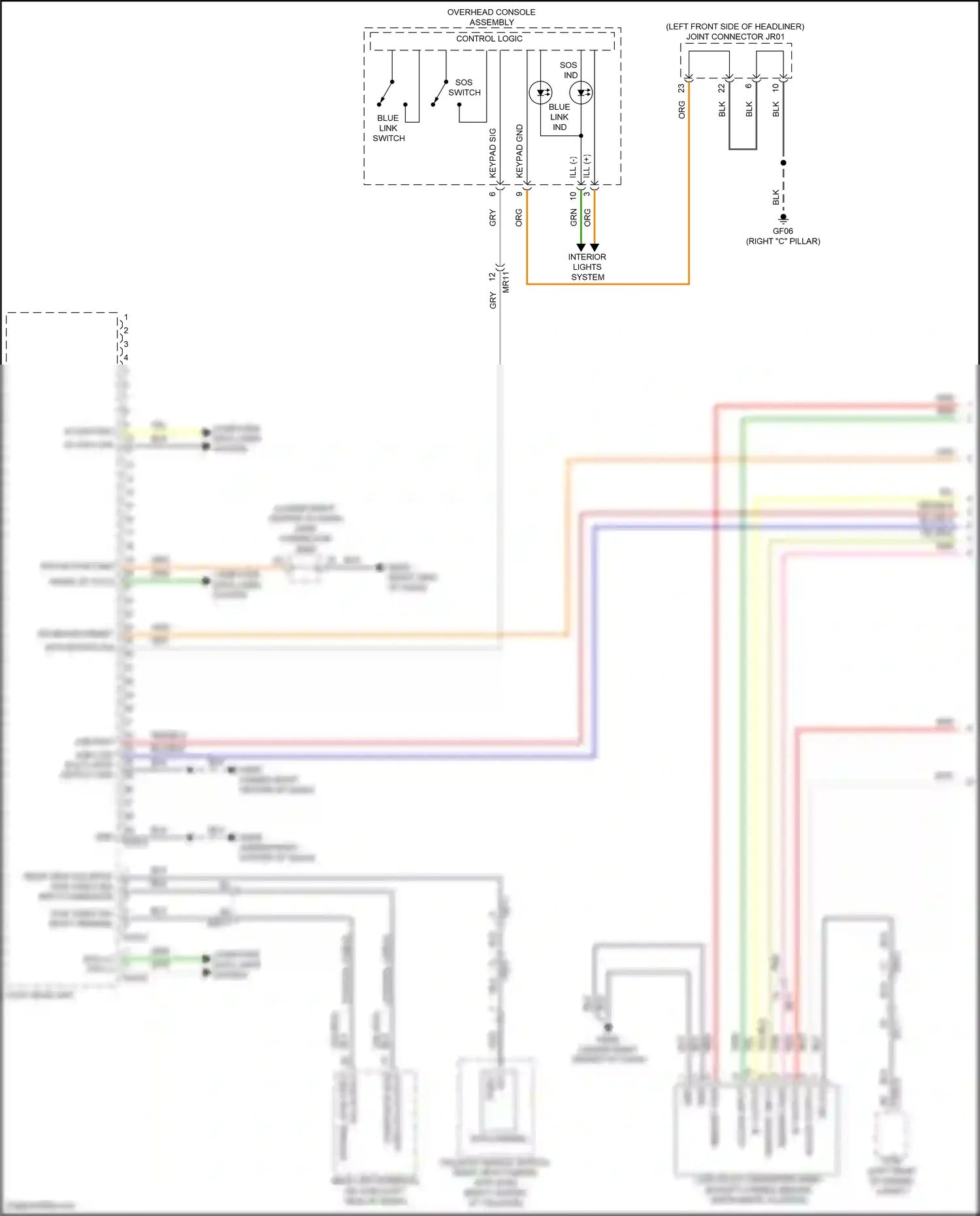Wiring diagram acc/on input for Hyundai Santa Fe V (2023-2024) (1 of 15)