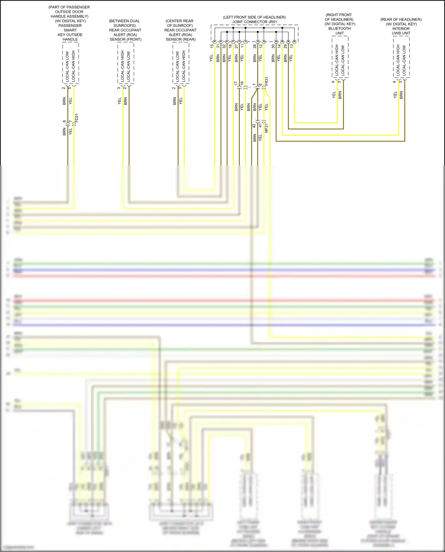Wiring diagram bluetooth unit for Hyundai Santa Fe V (2023-2024) (1 of 6)