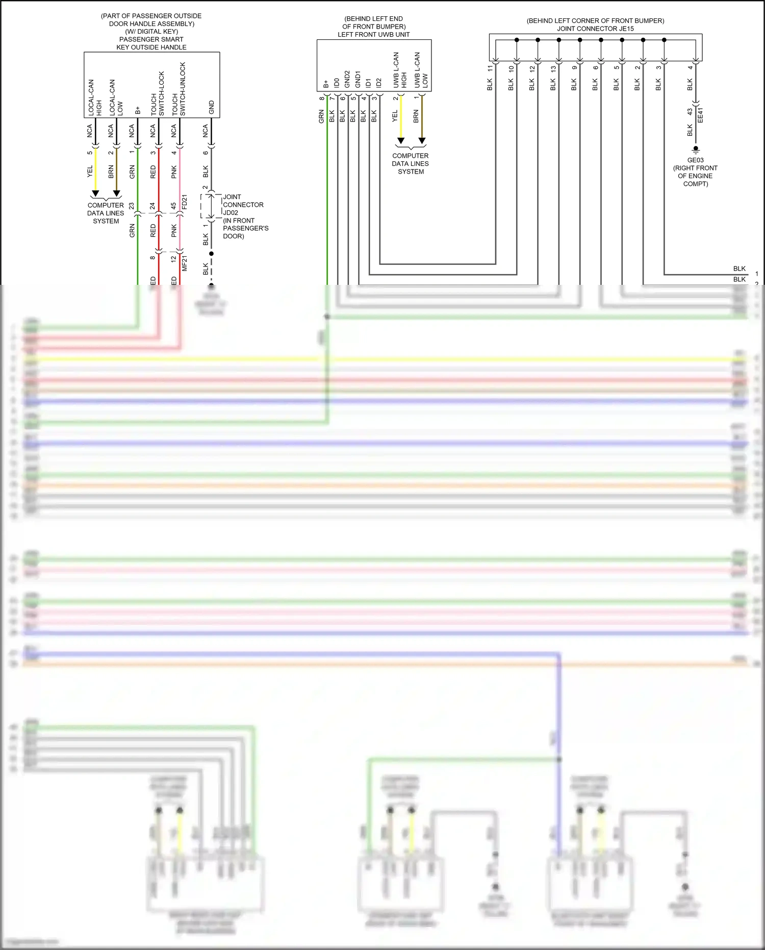 Wiring diagram computer data lines system for Hyundai Santa Fe V (2023-2024) (5 of 142)