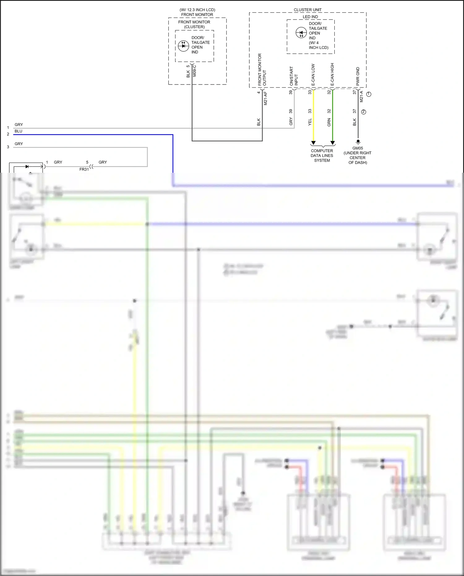 Wiring diagram computer data lines system for Hyundai Santa Fe V (2023-2024) (122 of 142)