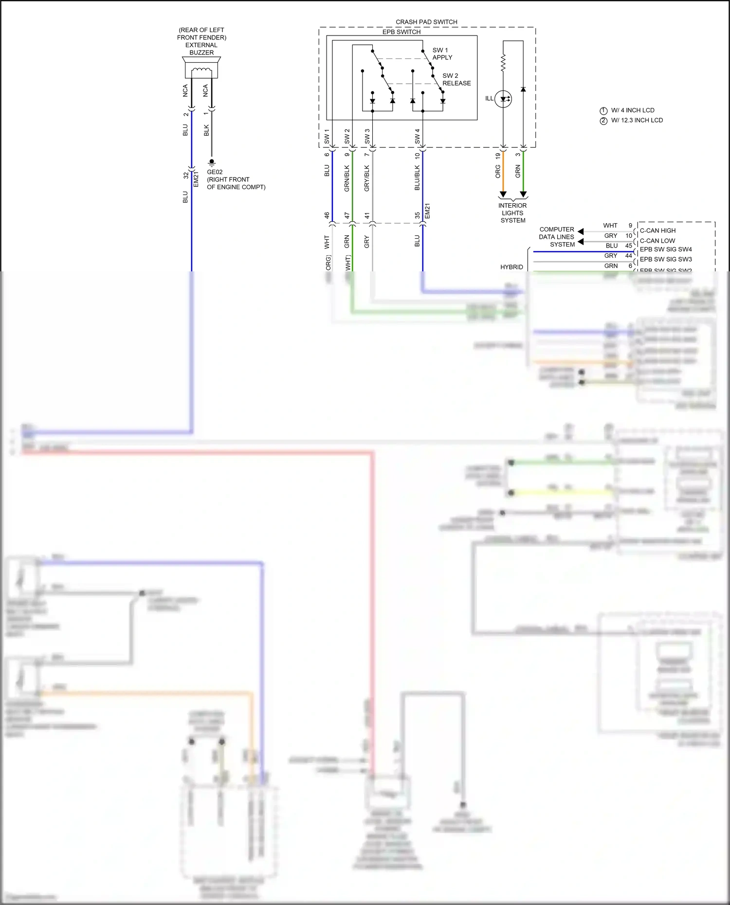 Wiring diagram computer data lines system for Hyundai Santa Fe V (2023-2024) (112 of 142)