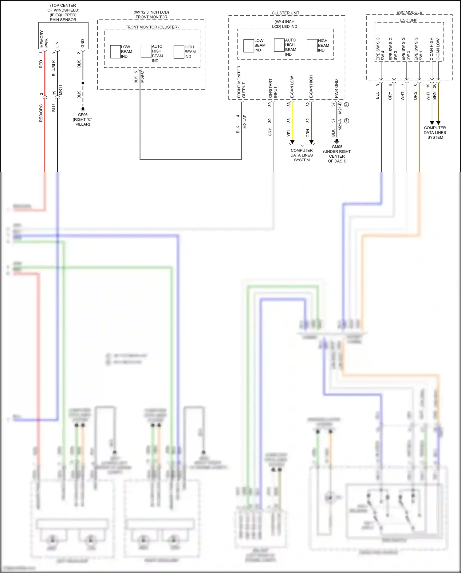 Wiring diagram computer data lines system for Hyundai Santa Fe V (2023-2024) (72 of 142)