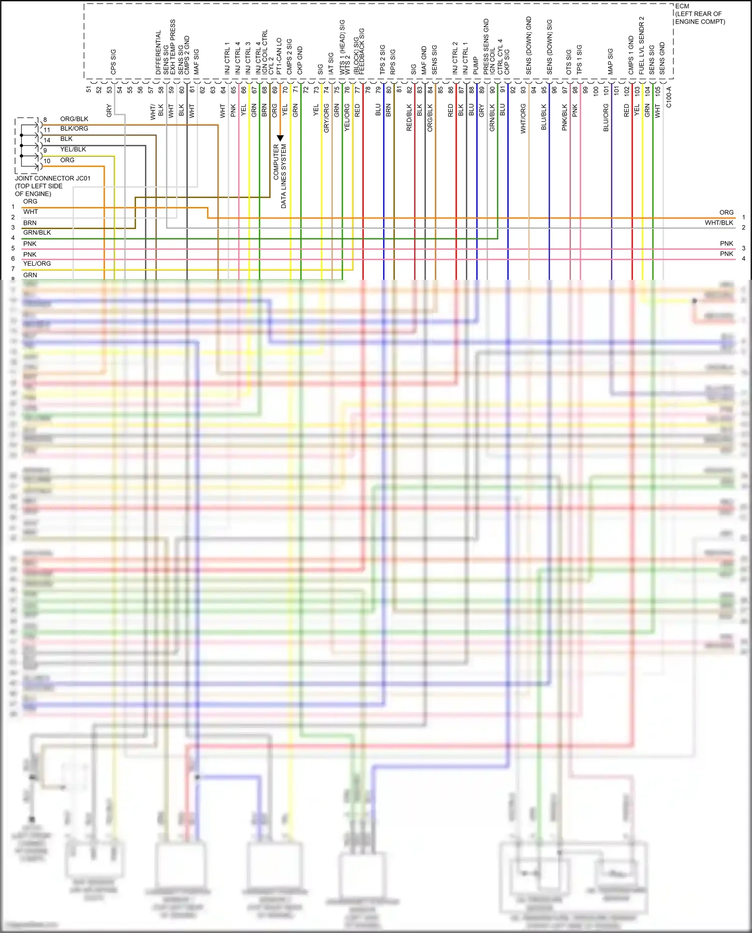 Wiring diagram data lines system for Hyundai Santa Fe V (2023-2024) (1 of 2)