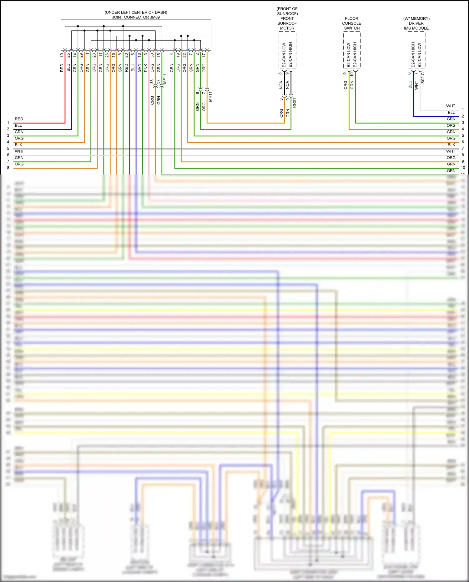 Wiring diagram driver ims module for Hyundai Santa Fe V (2023-2024) (1 of 5)