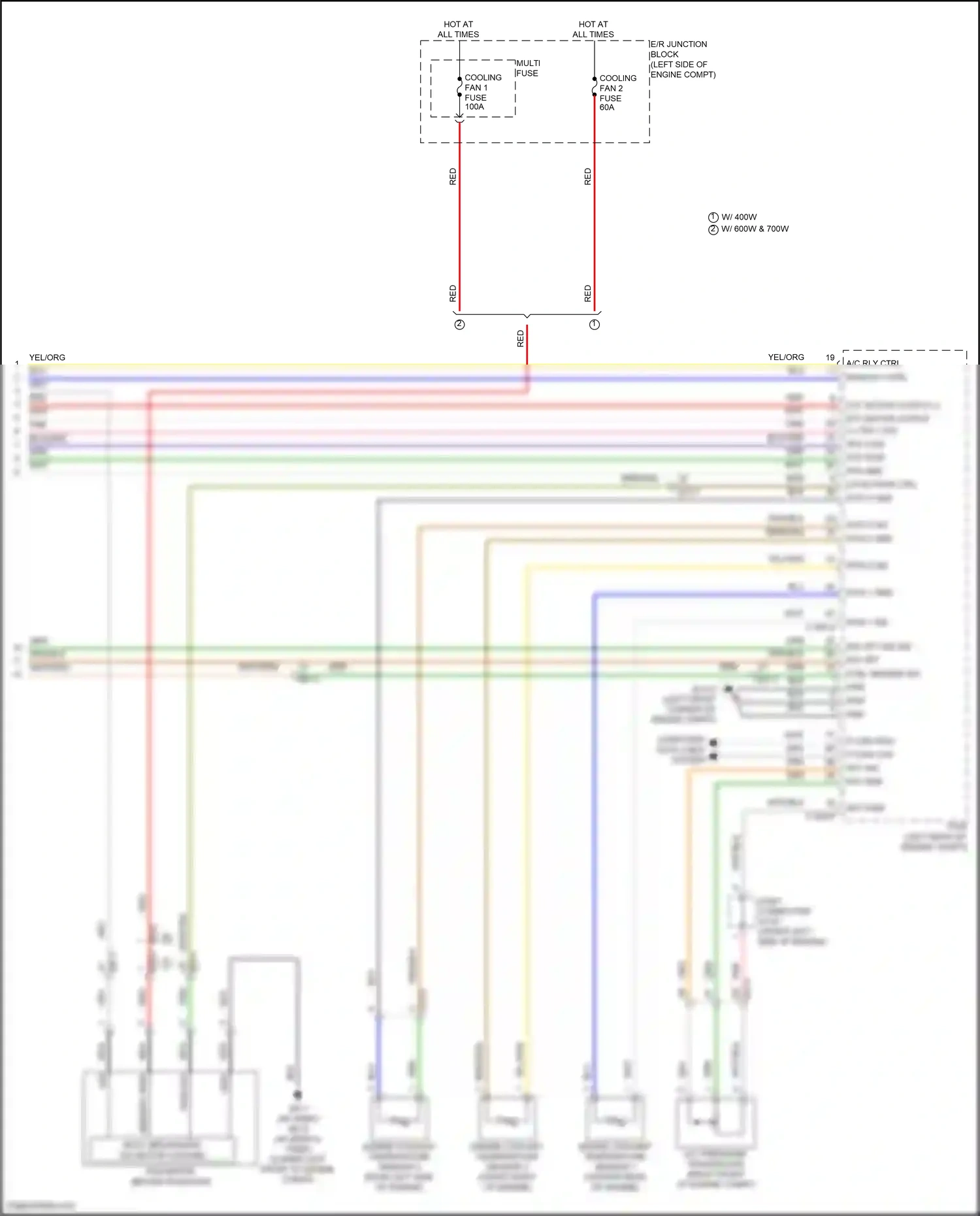 Wiring diagram engine coolant temperature sensor 2 for Hyundai Santa Fe V (2023-2024) (1 of 6)