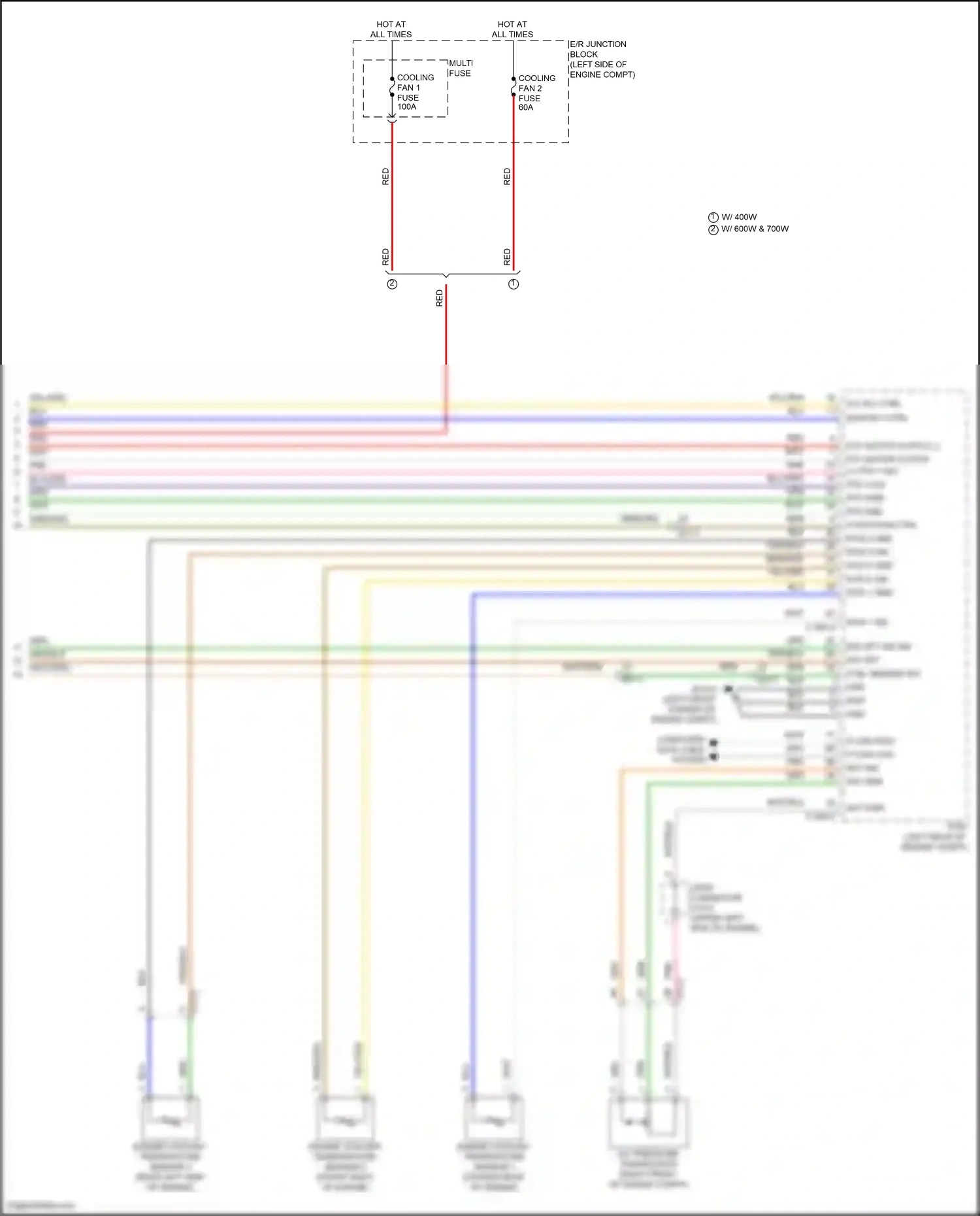 Wiring diagram engine coolant temperature sensor 3 for Hyundai Santa Fe V (2023-2024) (3 of 4)