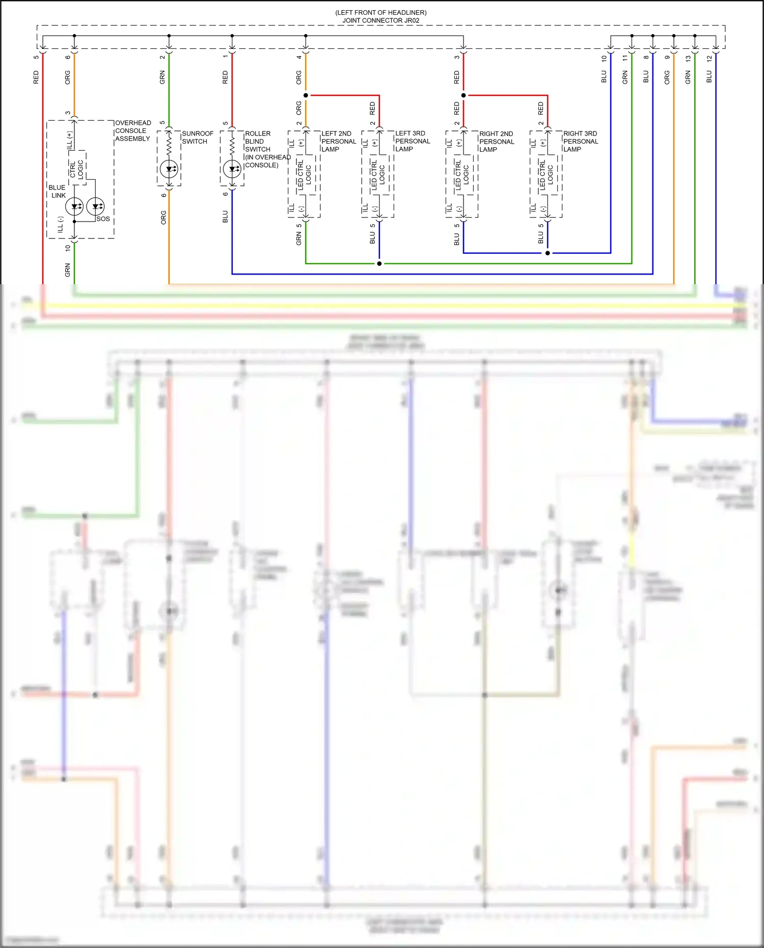 Wiring diagram front a/c control module for Hyundai Santa Fe V (2023-2024) (13 of 13)