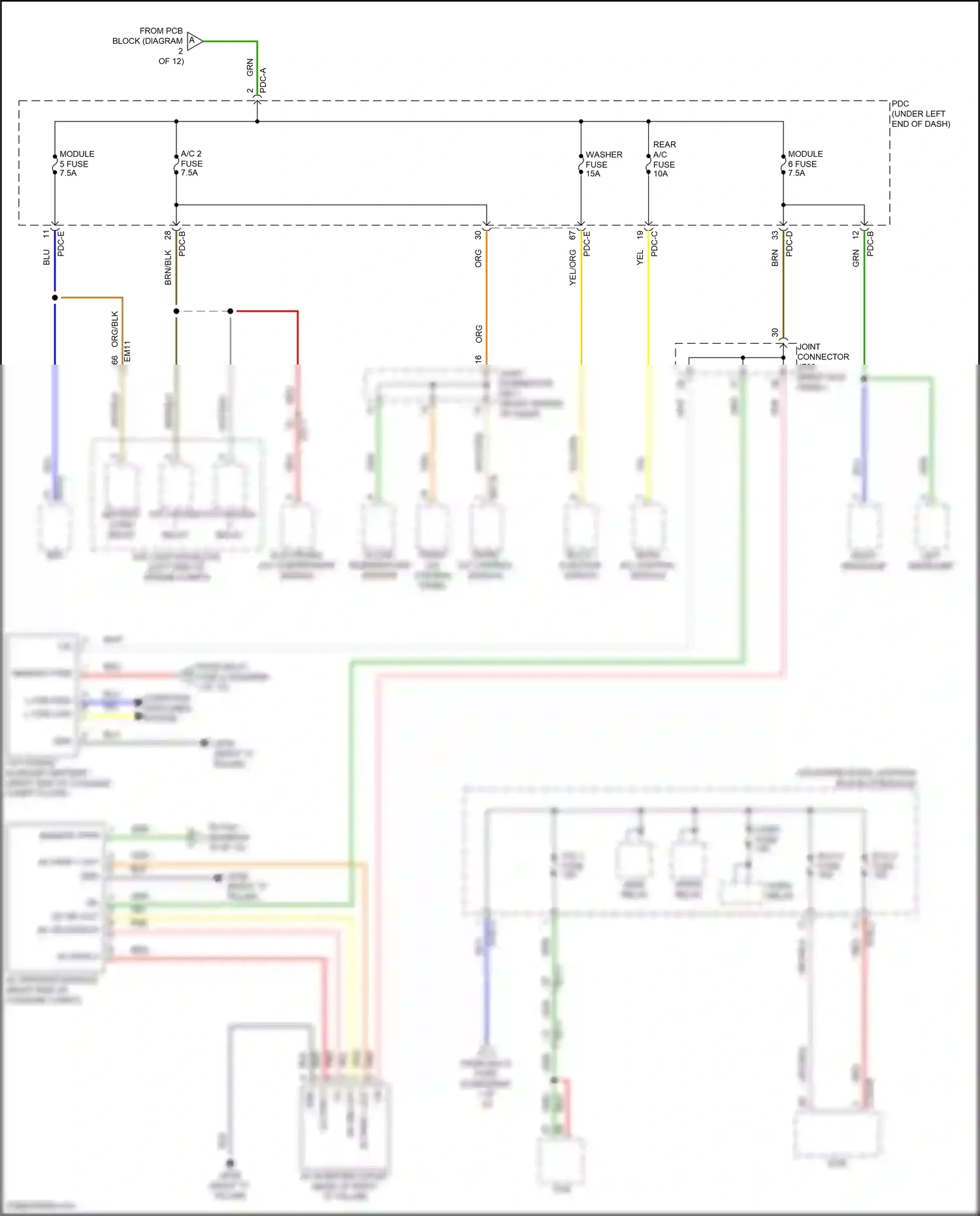Wiring diagram front a/c control module for Hyundai Santa Fe V (2023-2024) (8 of 13)