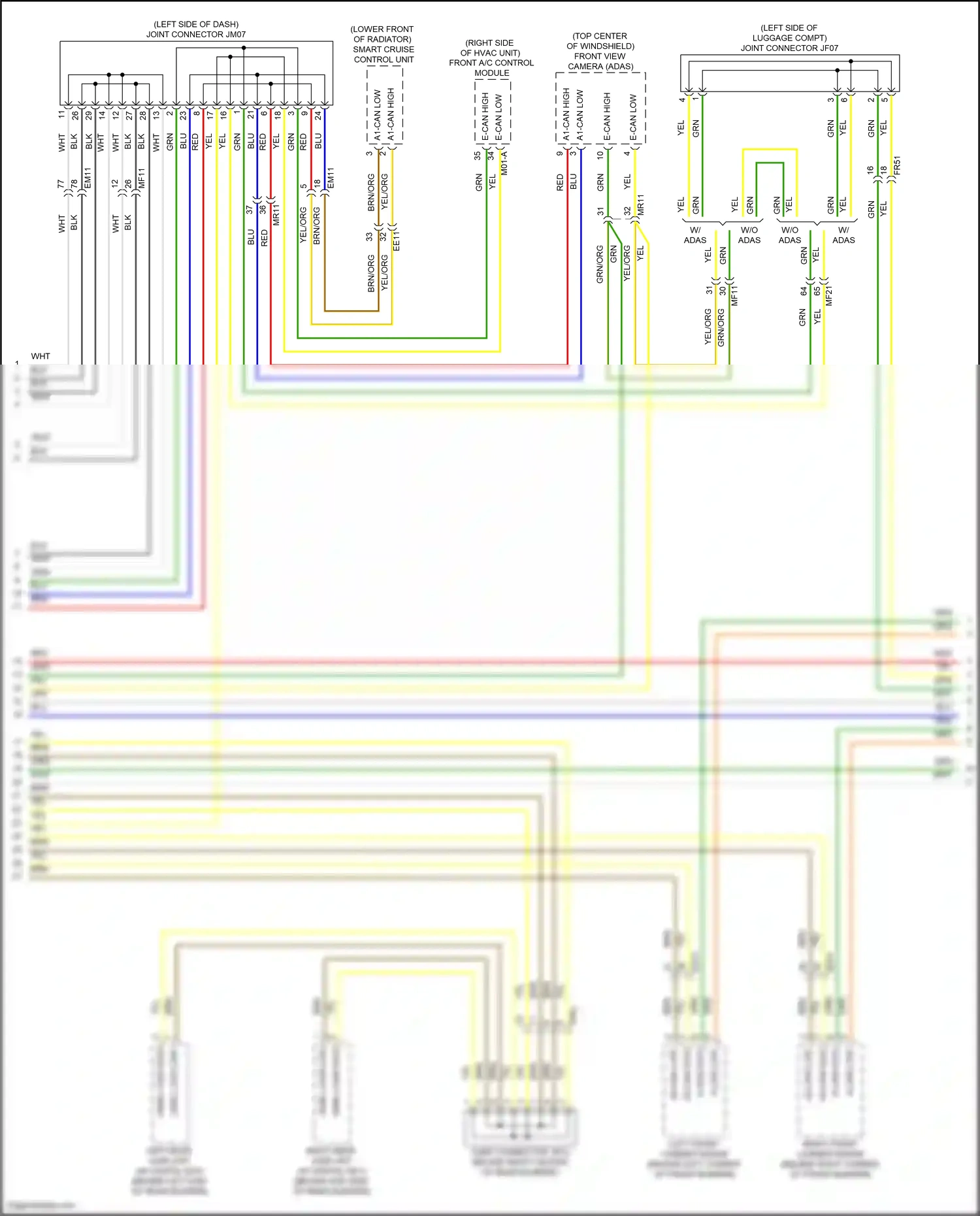 Wiring diagram front a/c control module for Hyundai Santa Fe V (2023-2024) (12 of 13)