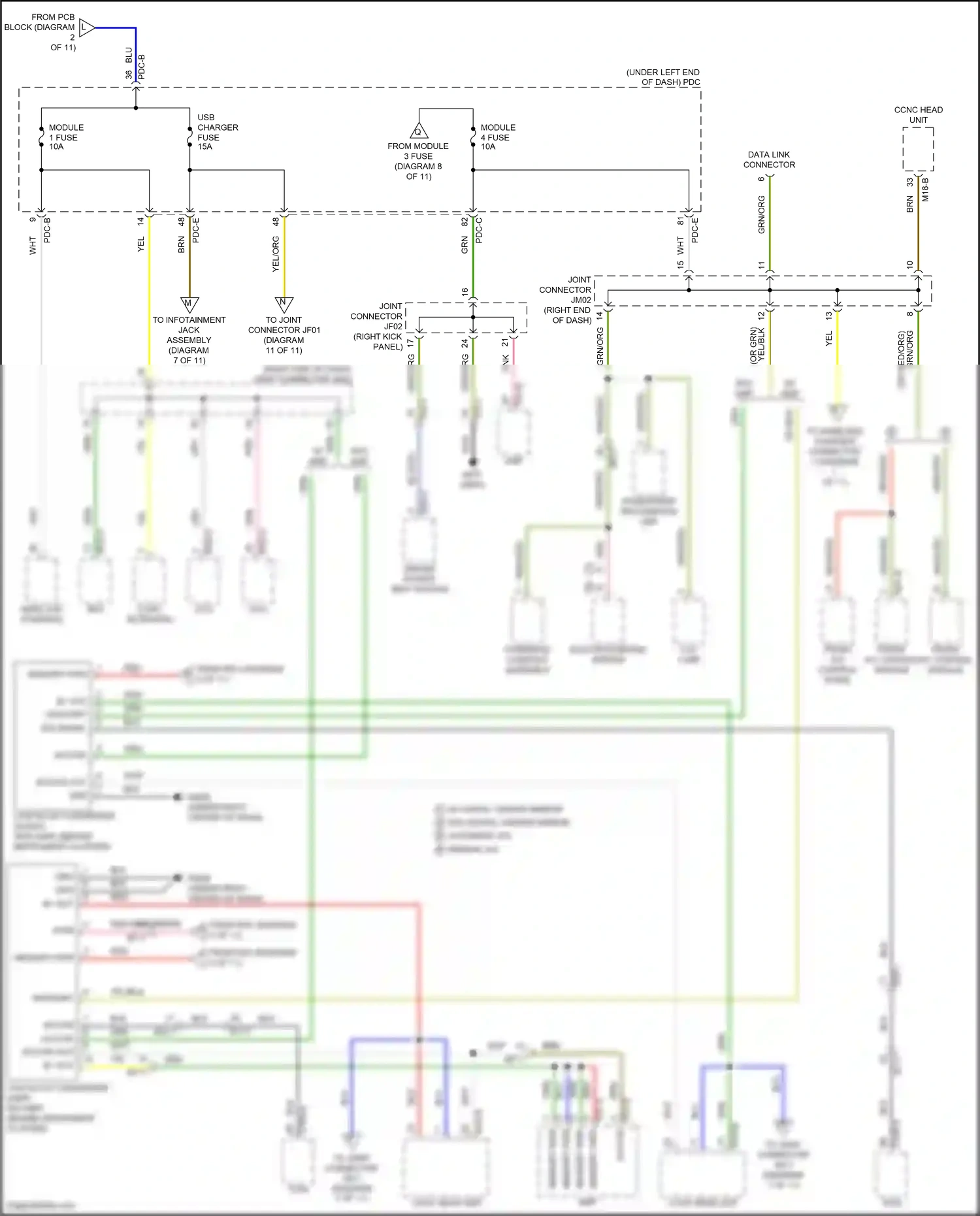 Wiring diagram front a/c control module for Hyundai Santa Fe V (2023-2024) (7 of 13)