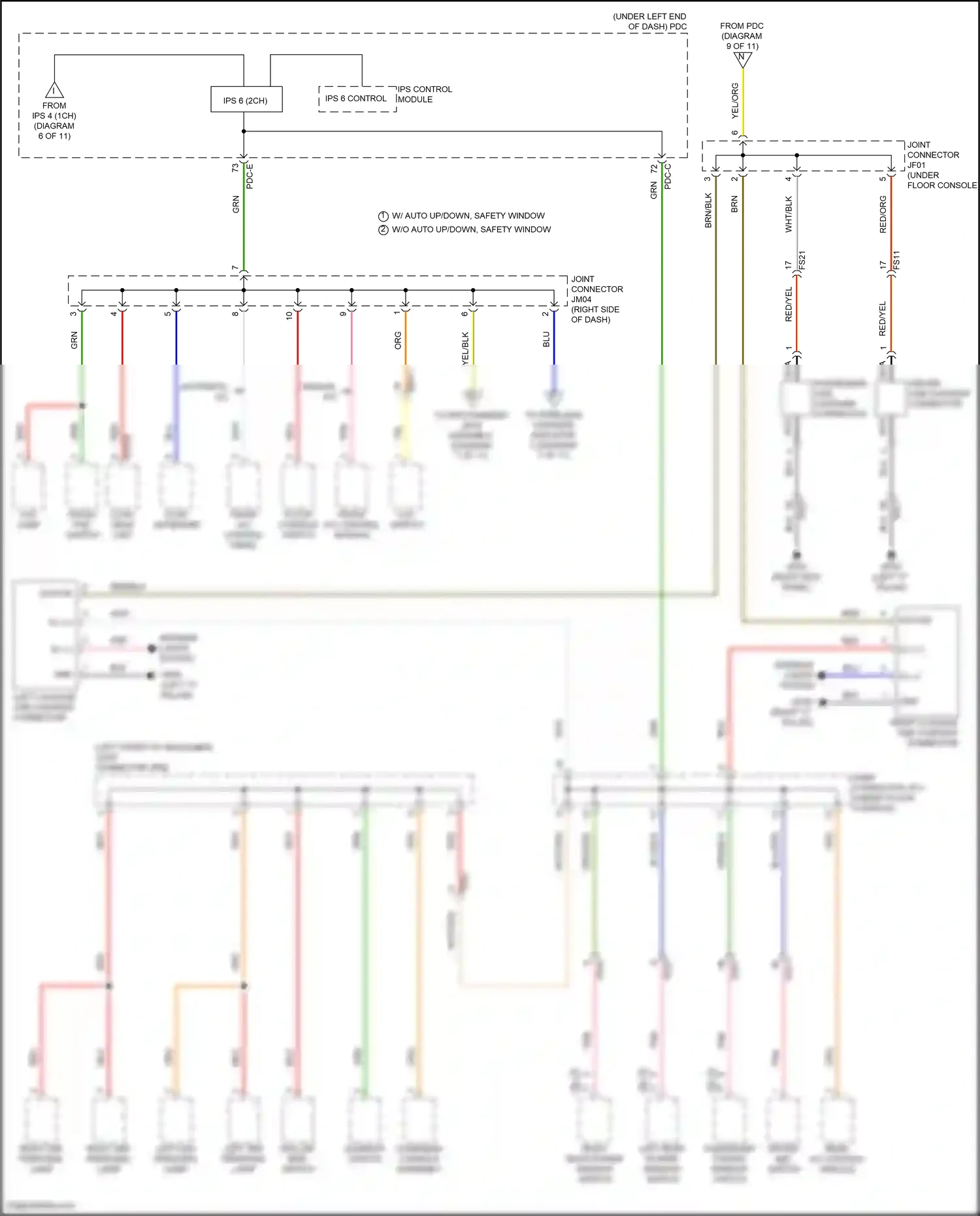 Wiring diagram front a/c control panel for Hyundai Santa Fe V (2023-2024) (12 of 14)