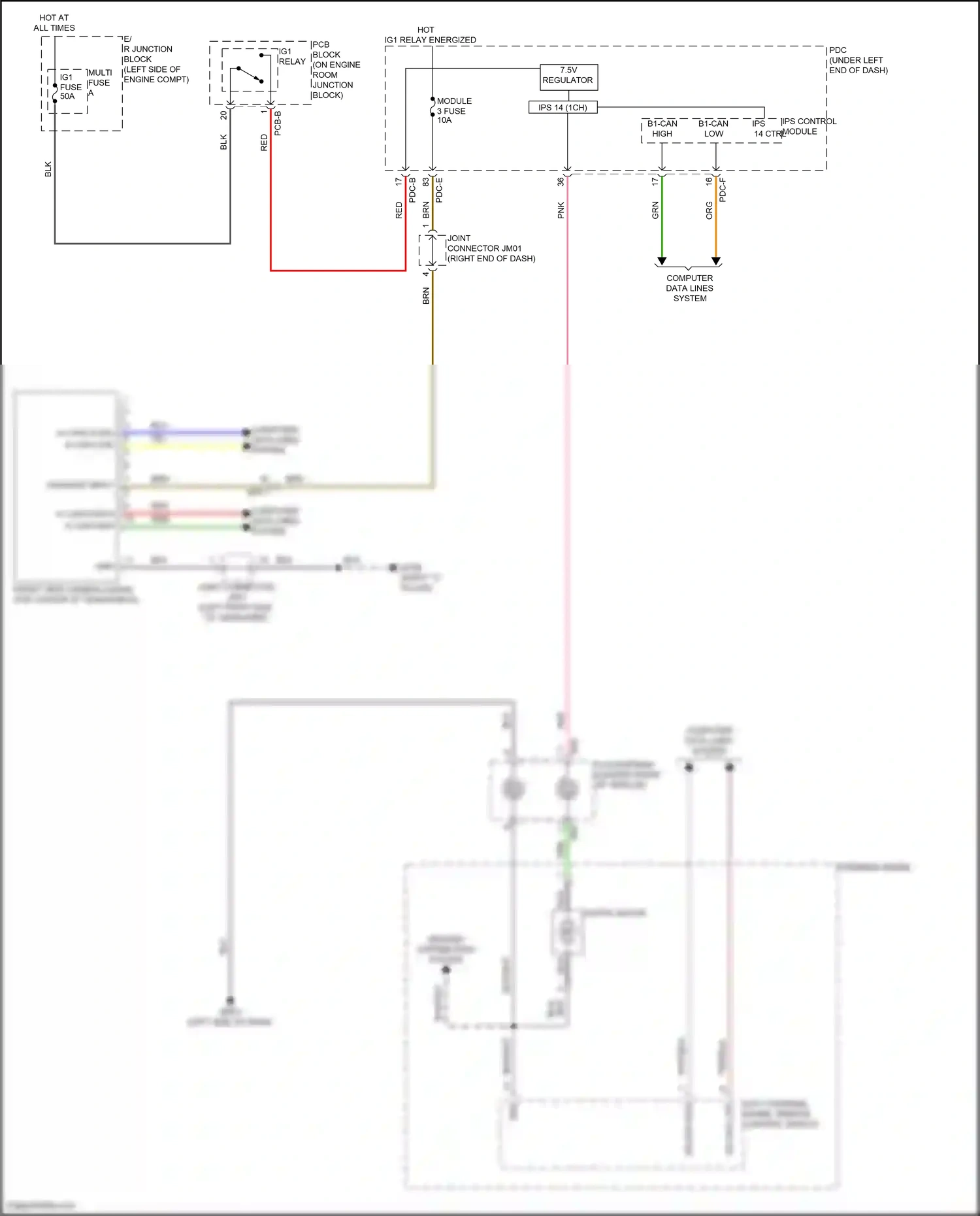 Wiring diagram ips 14 ctrl for Hyundai Santa Fe V (2023-2024) (1 of 3)