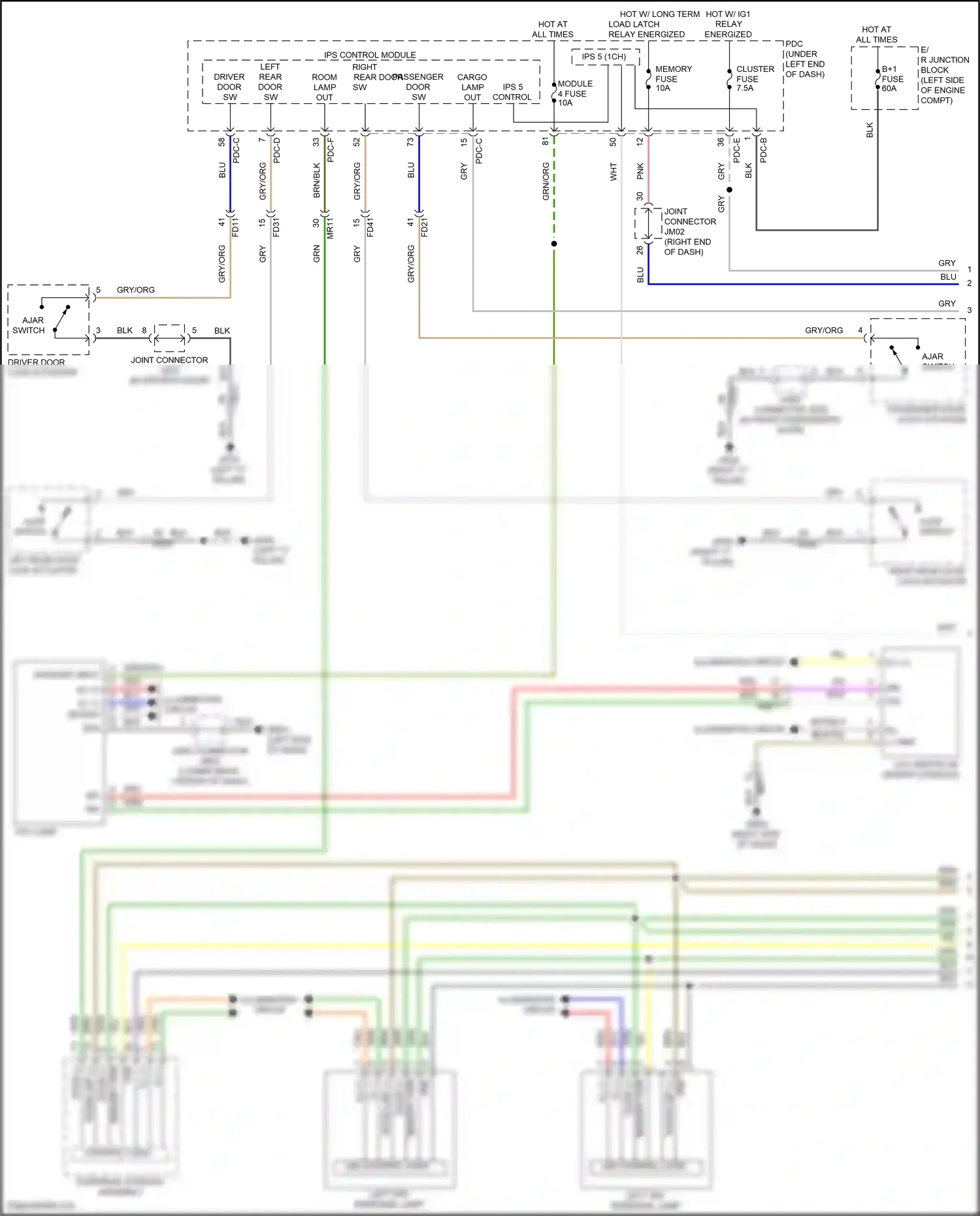 Wiring diagram on/start input for Hyundai Santa Fe V (2023-2024) (52 of 61)