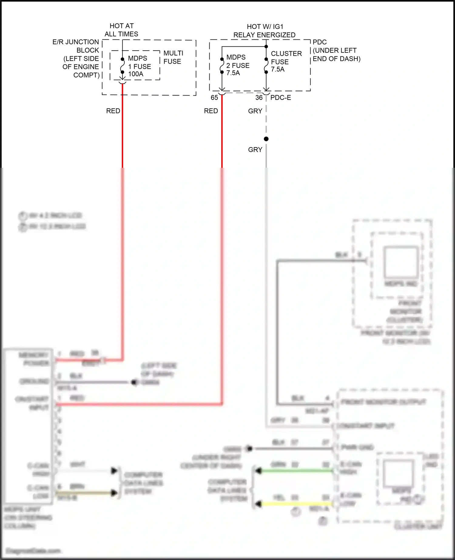 Wiring diagram on/start input for Hyundai Santa Fe V (2023-2024) (7 of 61)