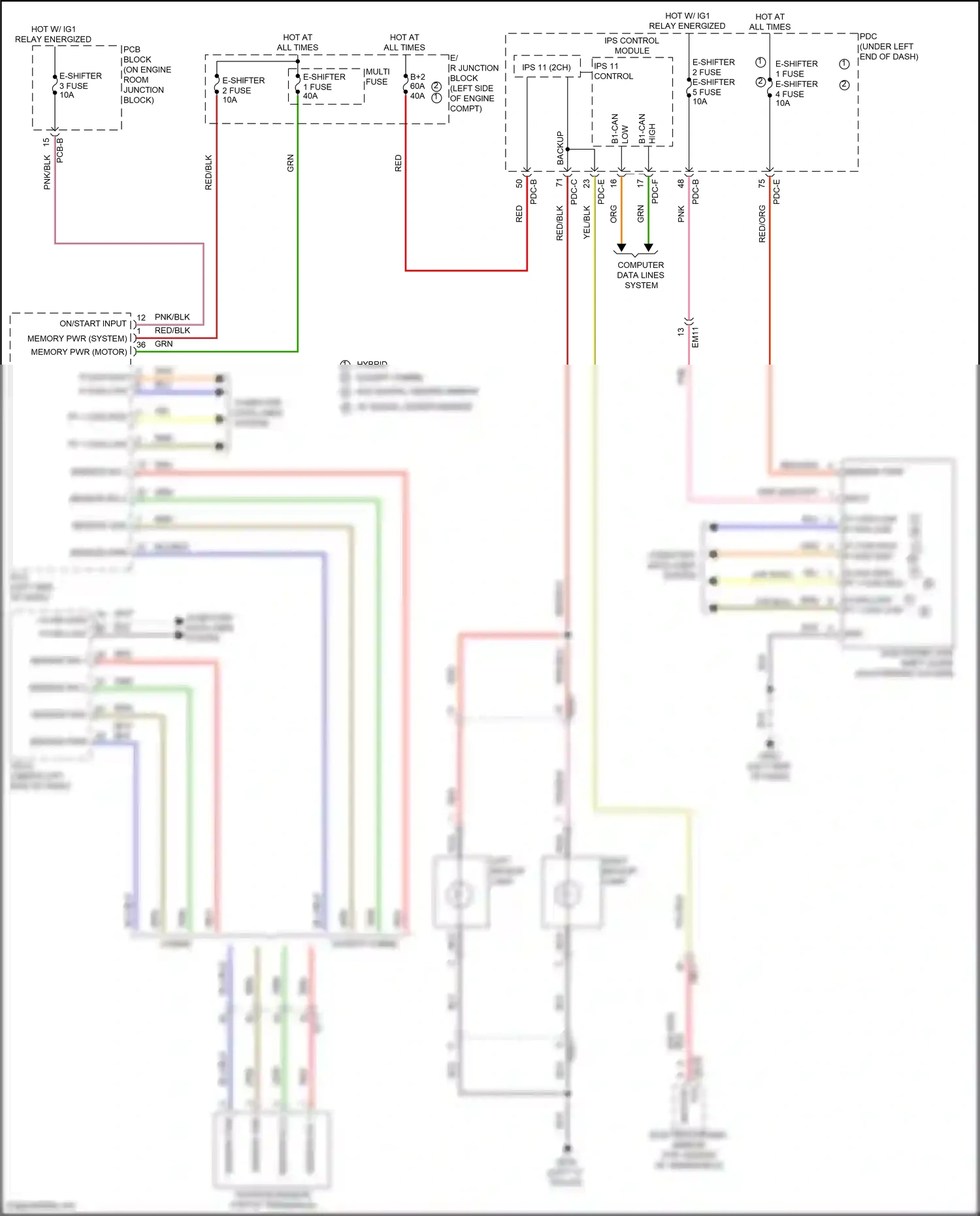 Wiring diagram on/start input for Hyundai Santa Fe V (2023-2024) (51 of 61)