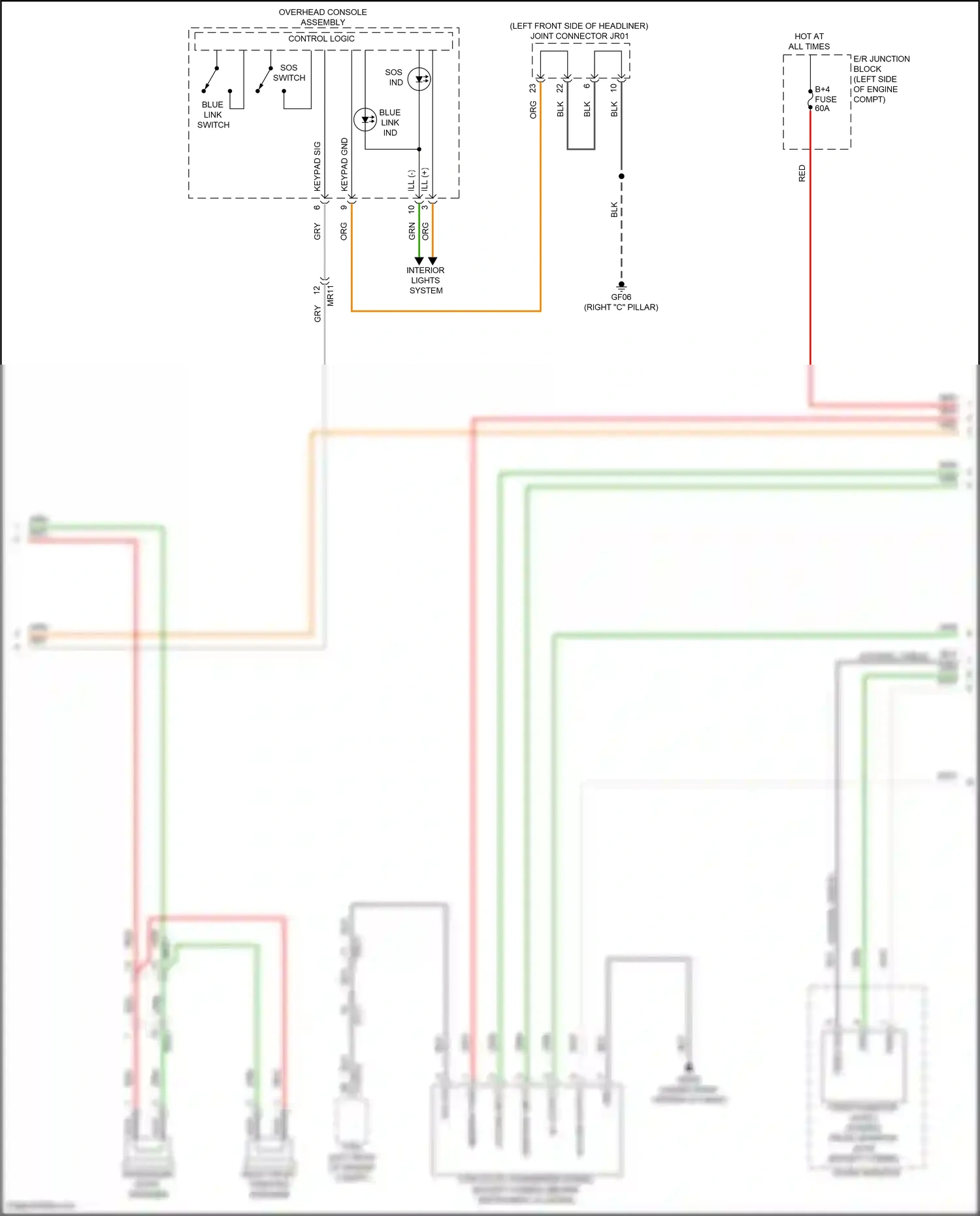 Wiring diagram on/start input for Hyundai Santa Fe V (2023-2024) (18 of 61)