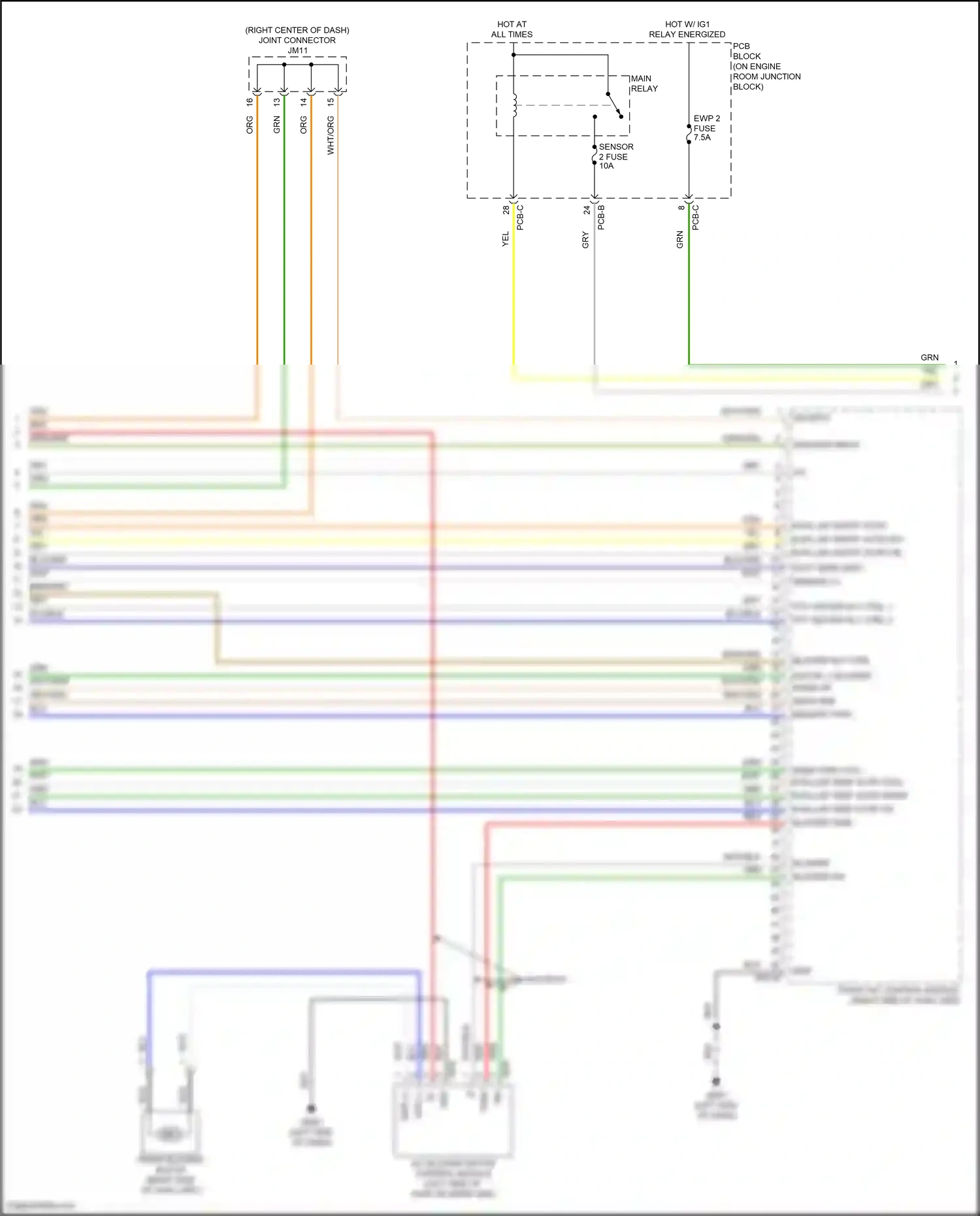 Wiring diagram on/start input for Hyundai Santa Fe V (2023-2024) (1 of 61)