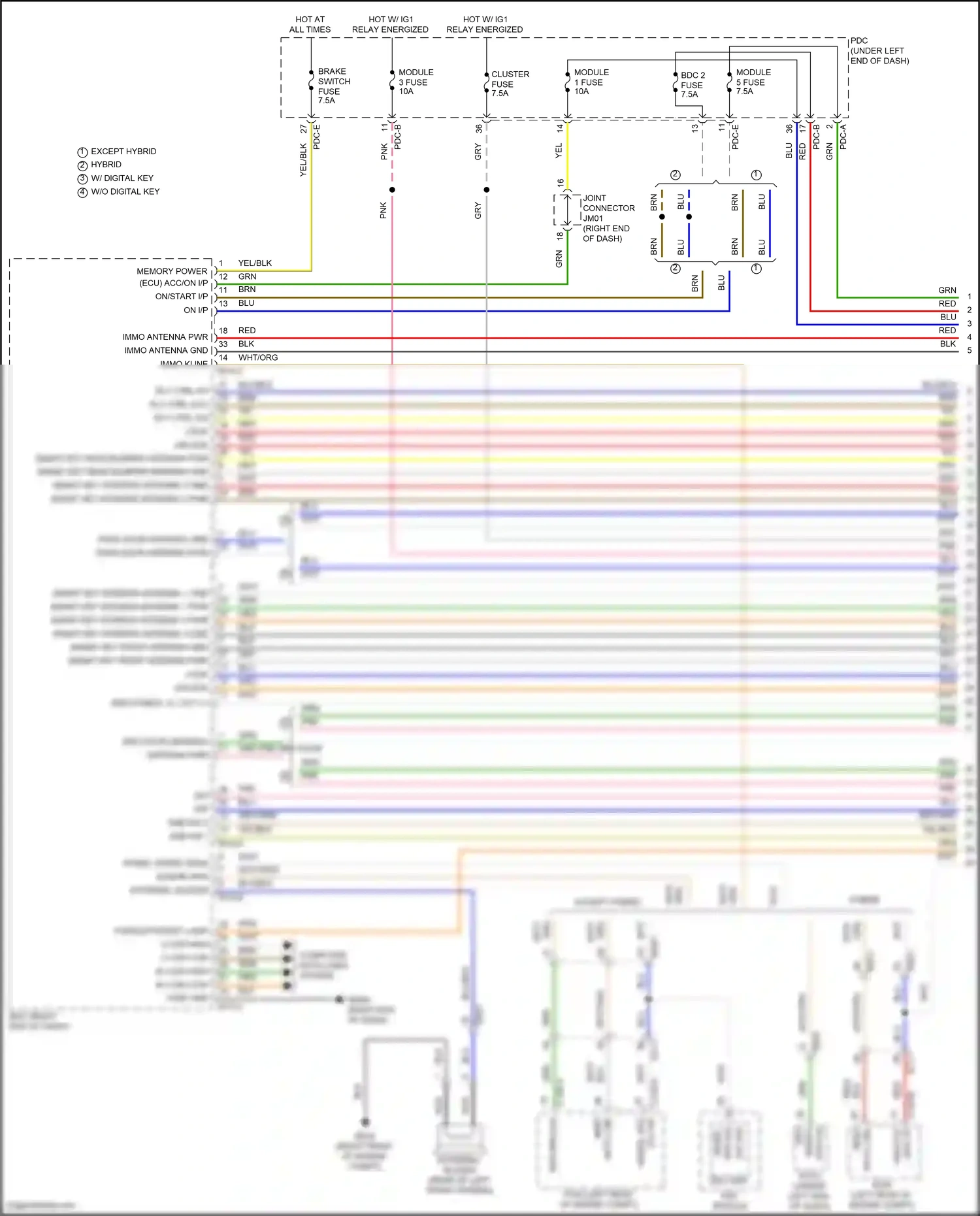 Wiring diagram pdc-e for Hyundai Santa Fe V (2023-2024) (6 of 104)