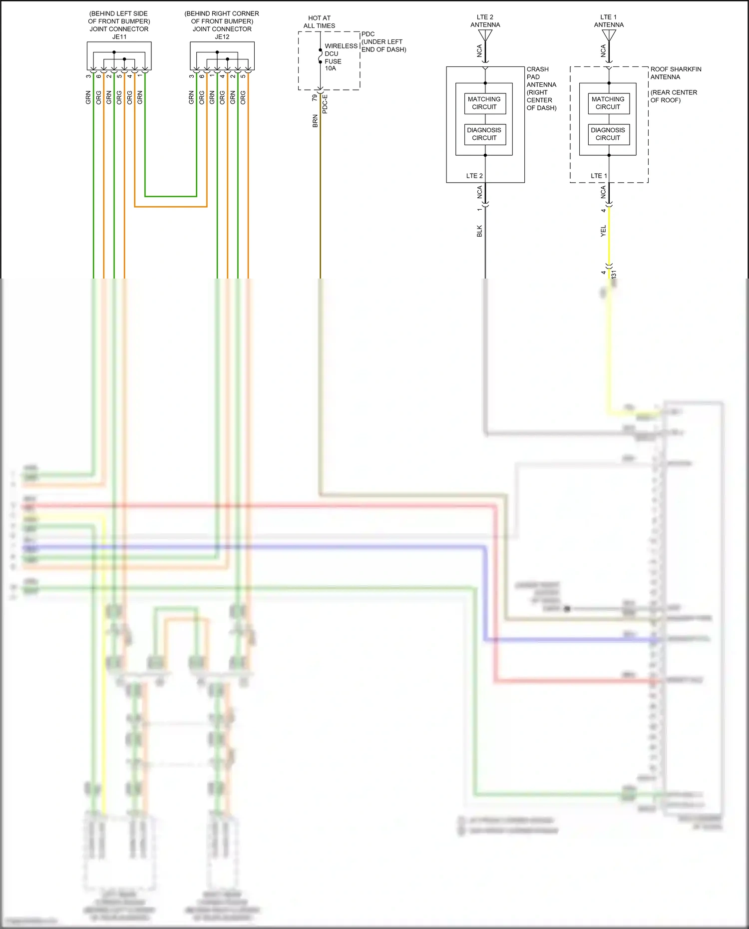 Wiring diagram pdc-e for Hyundai Santa Fe V (2023-2024) (82 of 104)
