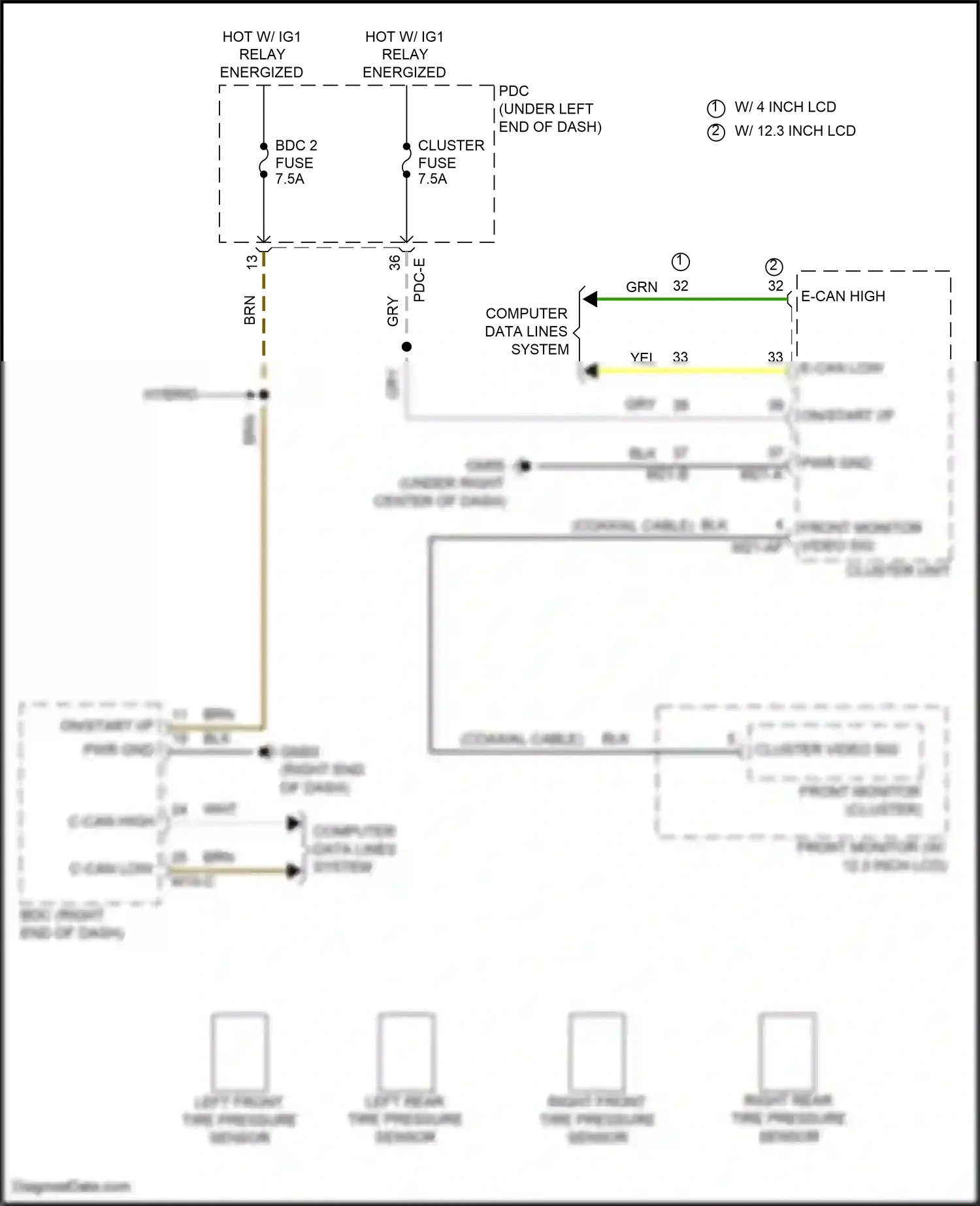 Wiring diagram pdc-e for Hyundai Santa Fe V (2023-2024) (90 of 104)