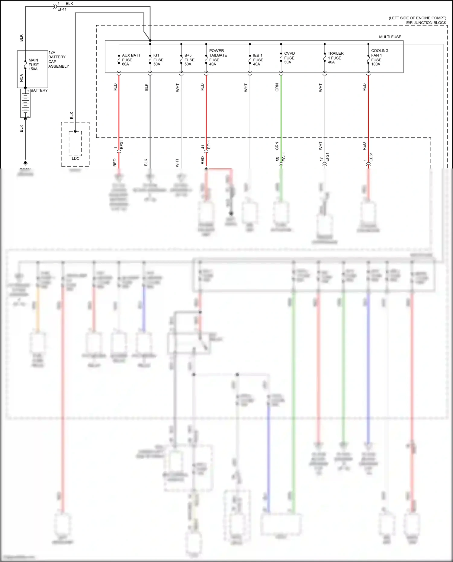 Wiring diagram pdc-e for Hyundai Santa Fe V (2023-2024) (57 of 104)