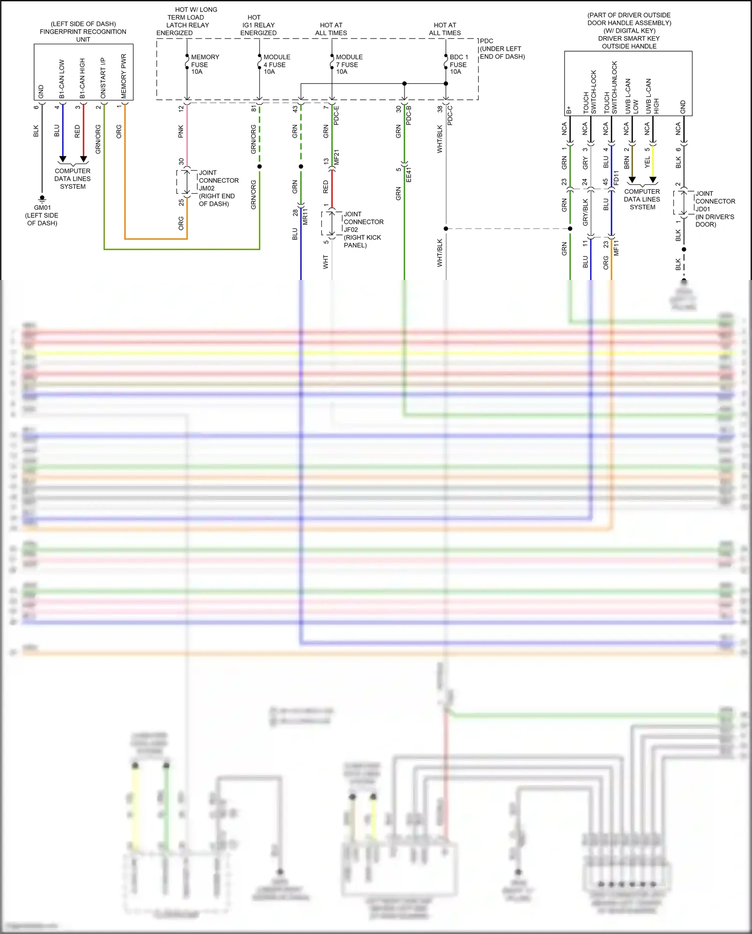 Wiring diagram pdc-e for Hyundai Santa Fe V (2023-2024) (7 of 104)
