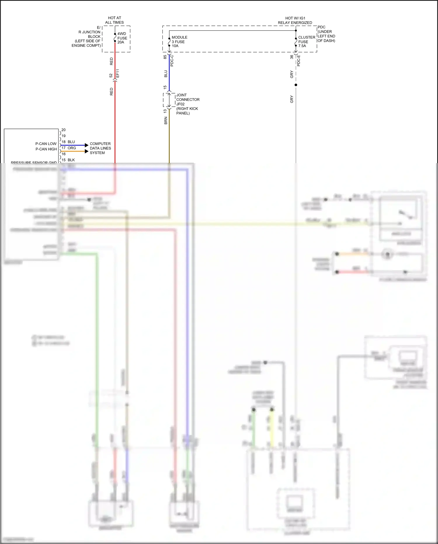 Wiring diagram pdc-e for Hyundai Santa Fe V (2023-2024) (63 of 104)