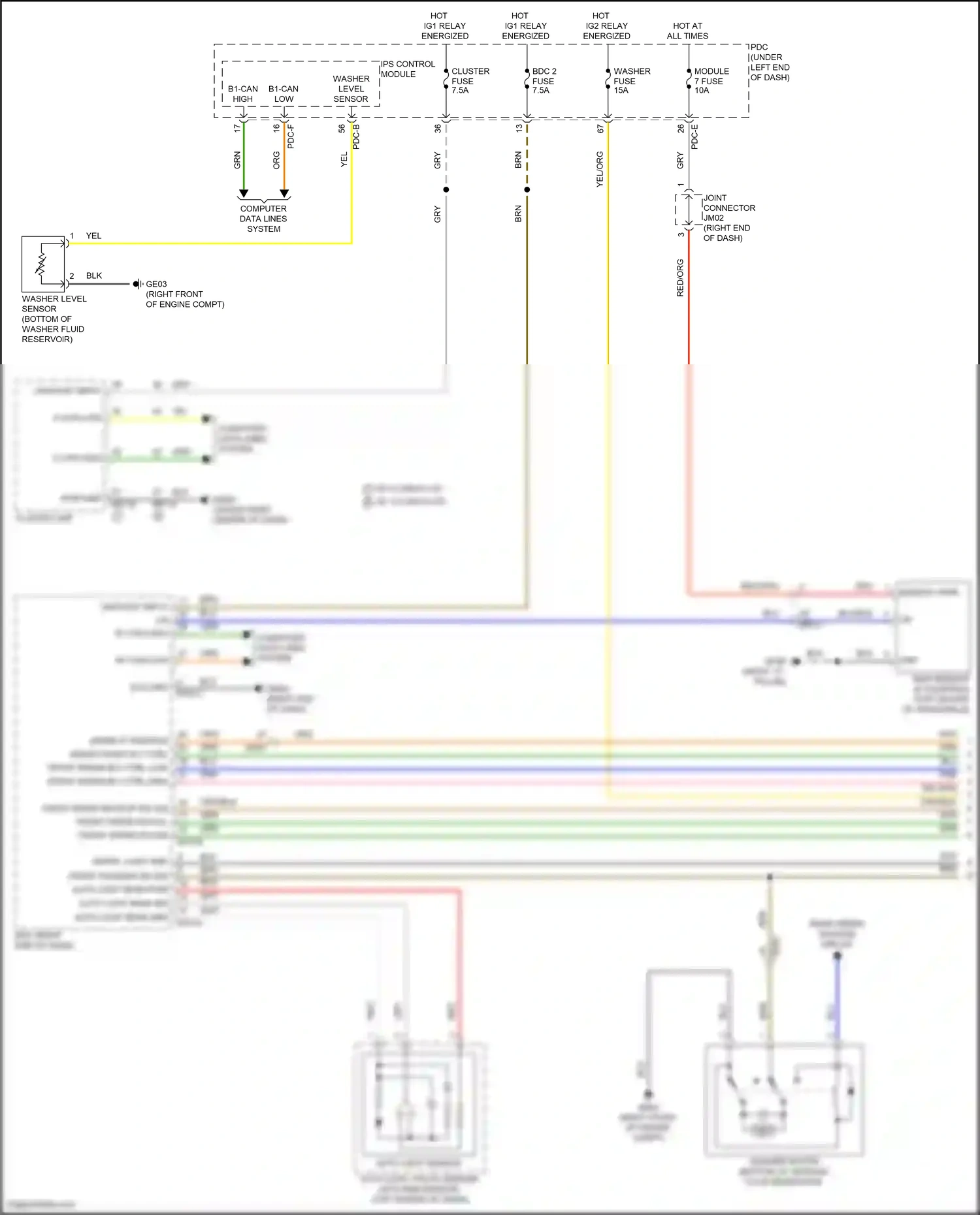Wiring diagram pdc-e for Hyundai Santa Fe V (2023-2024) (3 of 104)
