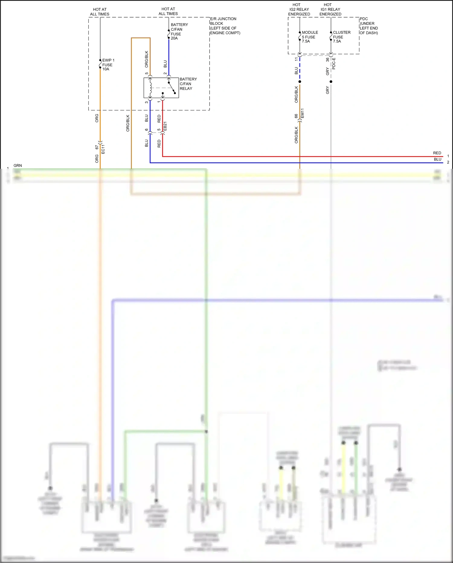 Wiring diagram pdc-e for Hyundai Santa Fe V (2023-2024) (22 of 104)