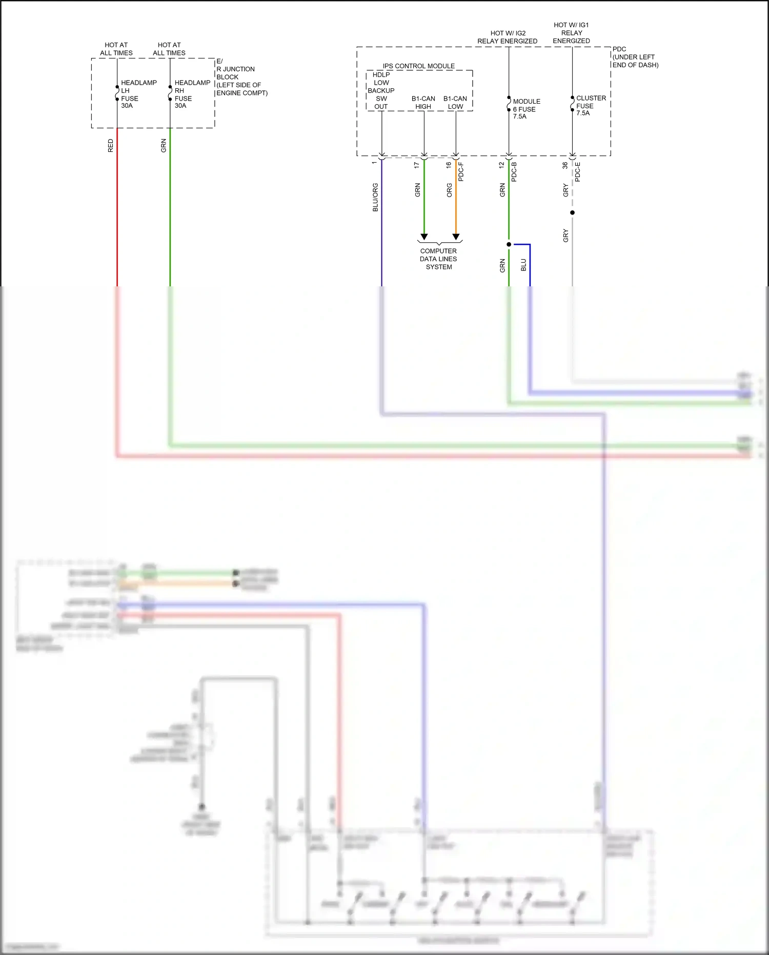 Wiring diagram pdc-e for Hyundai Santa Fe V (2023-2024) (64 of 104)