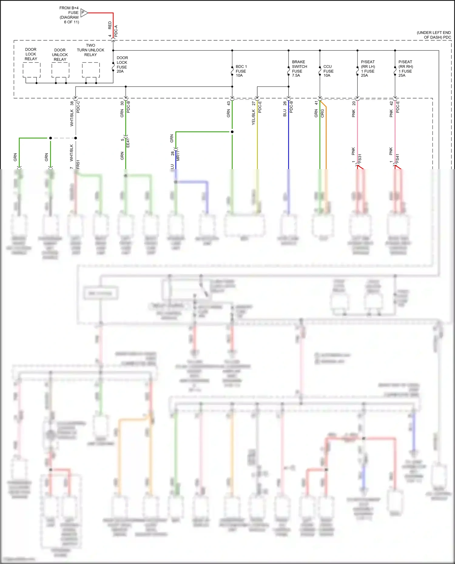 Wiring diagram pdc-e for Hyundai Santa Fe V (2023-2024) (43 of 104)