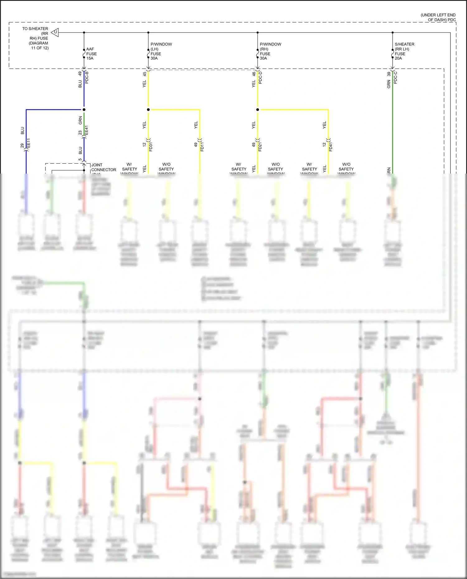 Wiring diagram pdc-e for Hyundai Santa Fe V (2023-2024) (45 of 104)