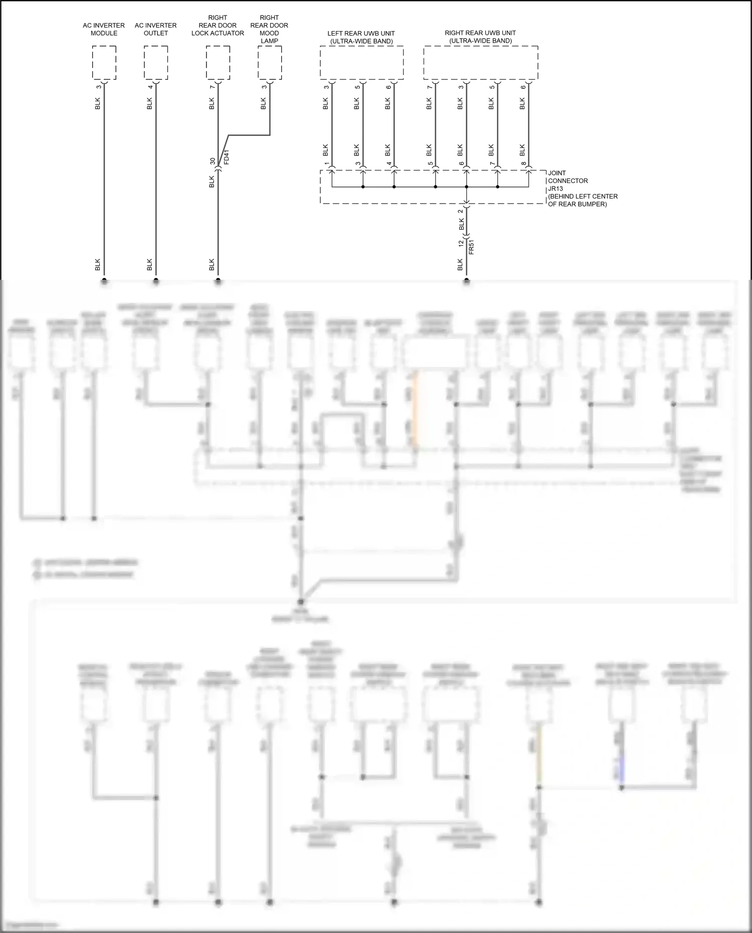 Wiring diagram rain sensor for Hyundai Santa Fe V (2023-2024) (1 of 4)