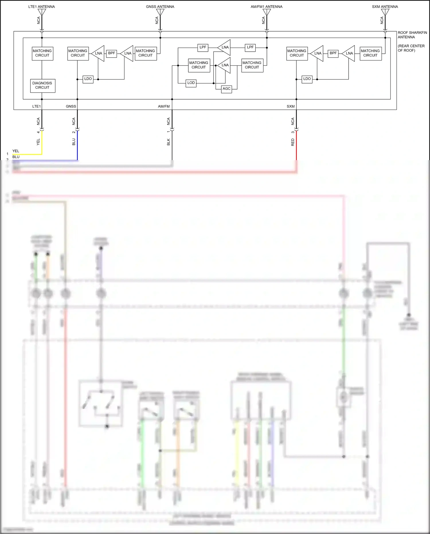 Wiring diagram right paddle shift switch for Hyundai Santa Fe V (2023-2024) (5 of 8)