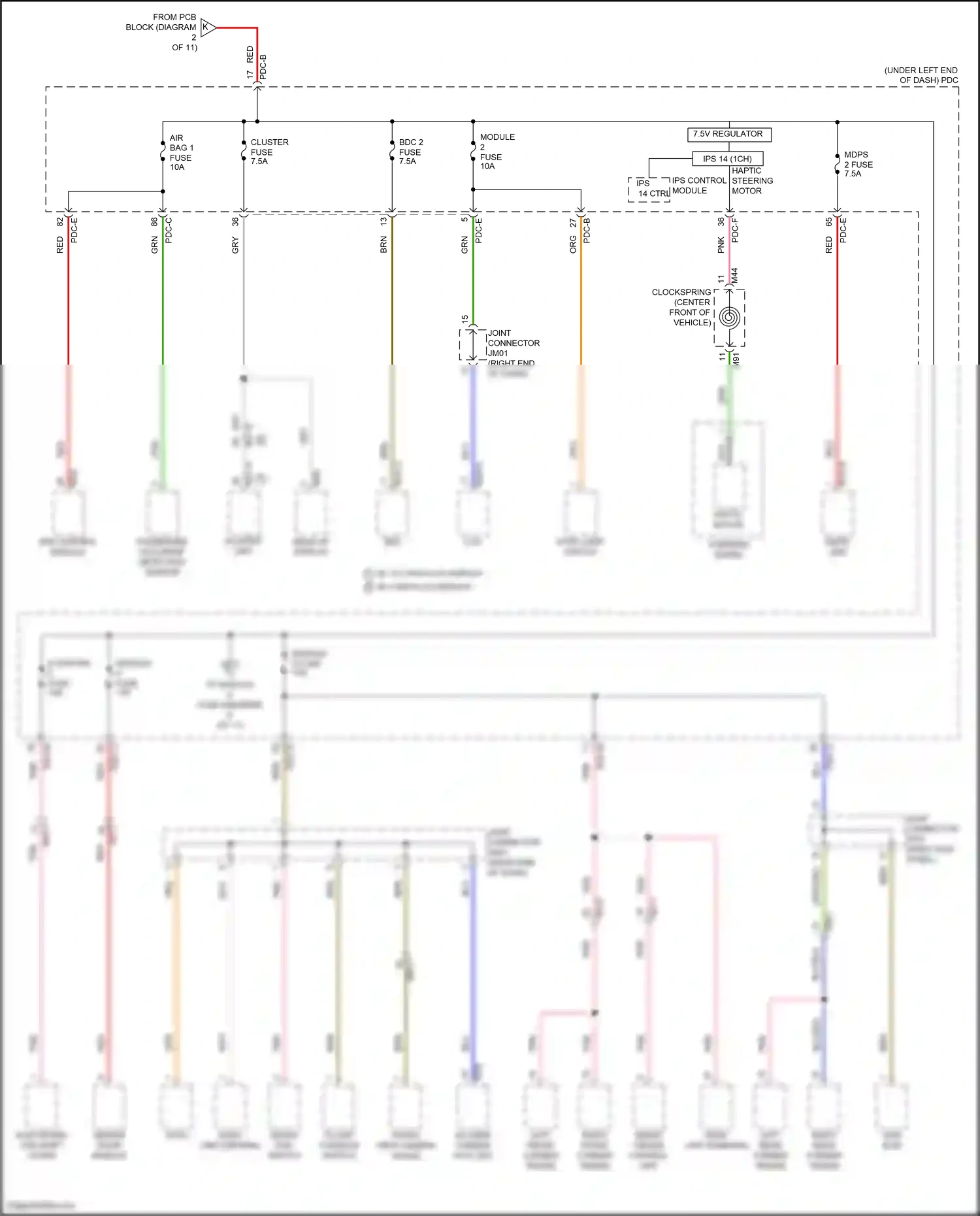 Wiring diagram srs control module for Hyundai Santa Fe V (2023-2024) (7 of 10)