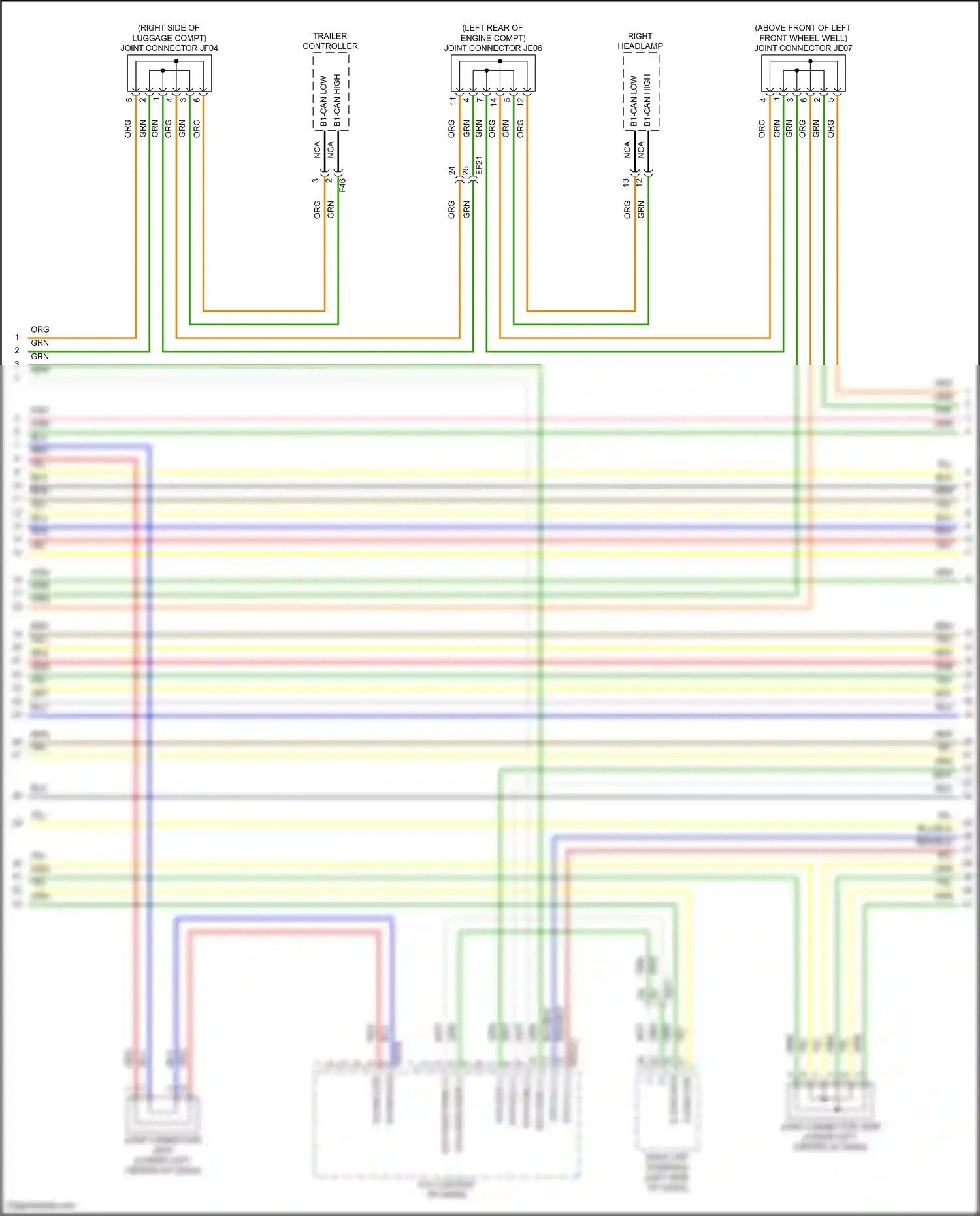 Wiring diagram trailer controller for Hyundai Santa Fe V (2023-2024) (1 of 8)