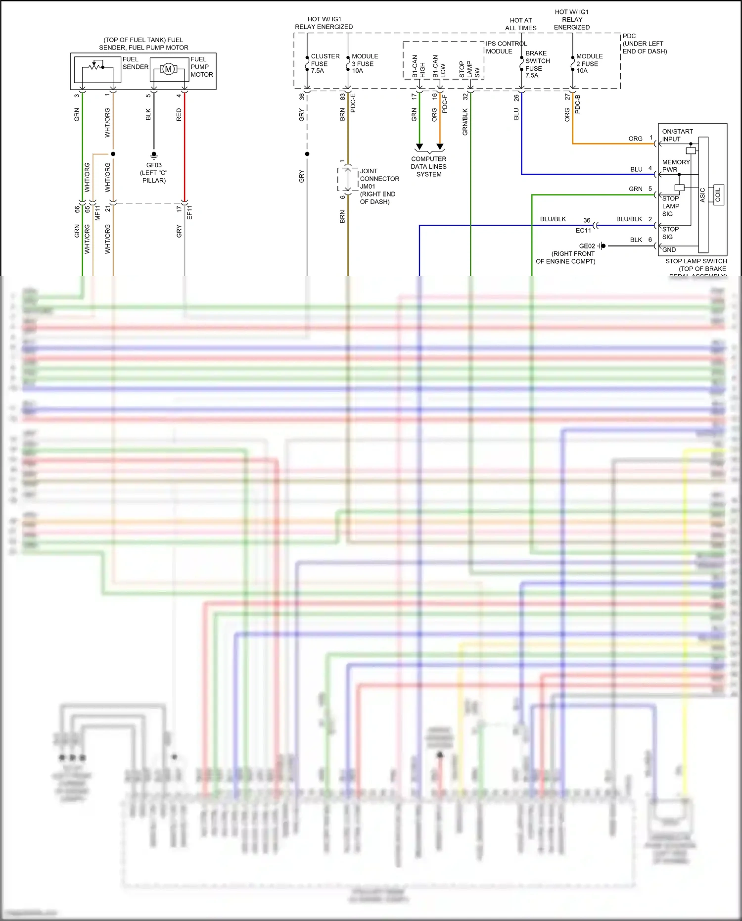 Wiring diagram vops ctrl for Hyundai Santa Fe V (2023-2024) (1 of 1)