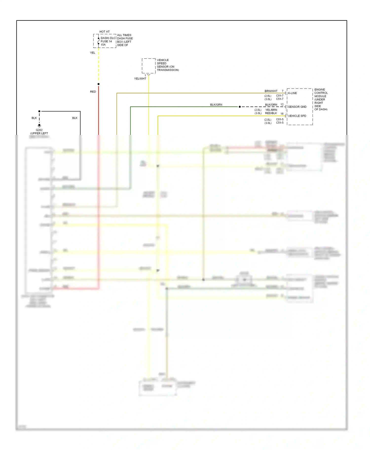 Computer data lines — Computer data lines. Hyundai Sonata III facelift (1996-1998)