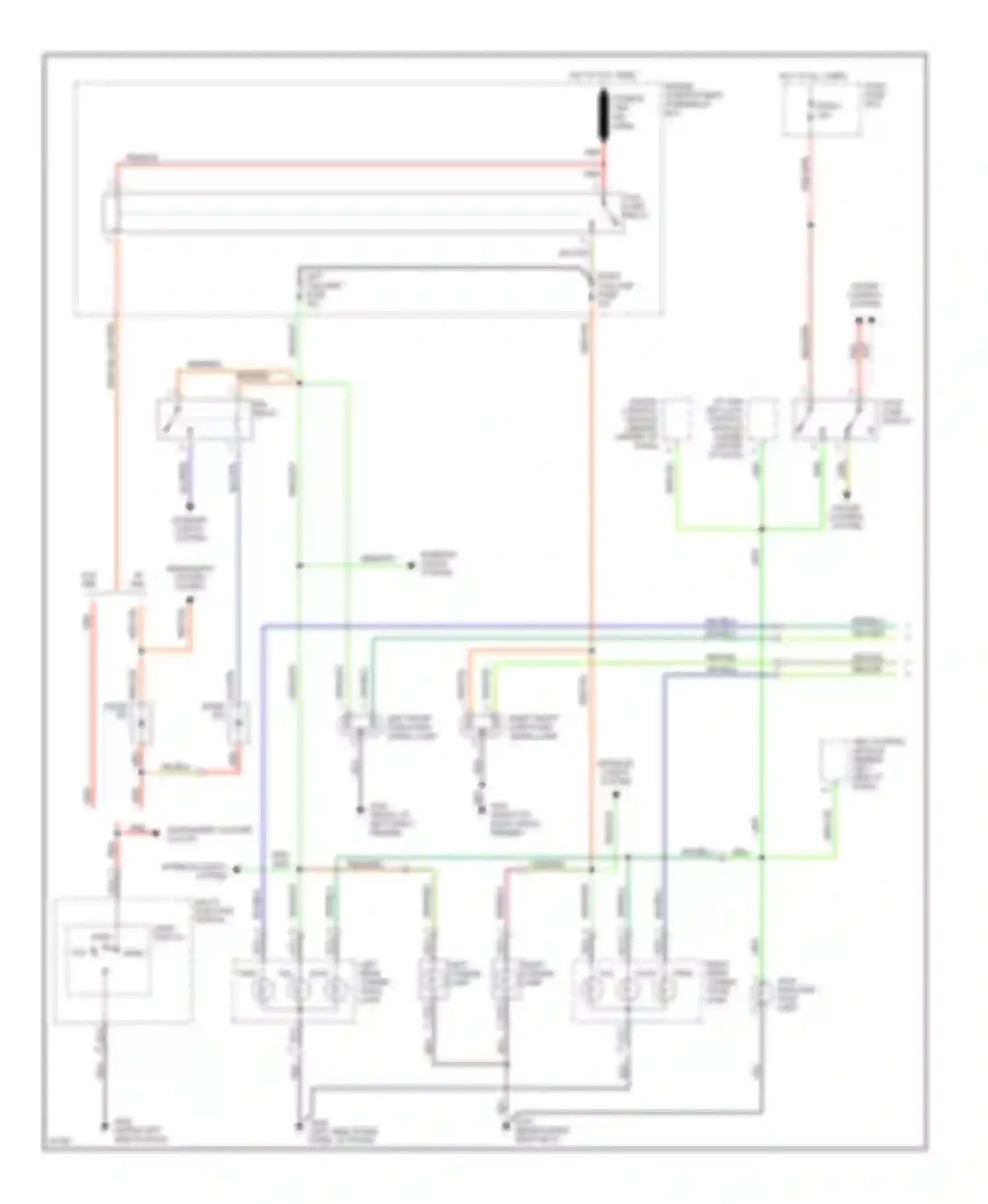 Sonata Hyundai III facelift (1996-1998): Exterior lamps circuit (1 of 2)