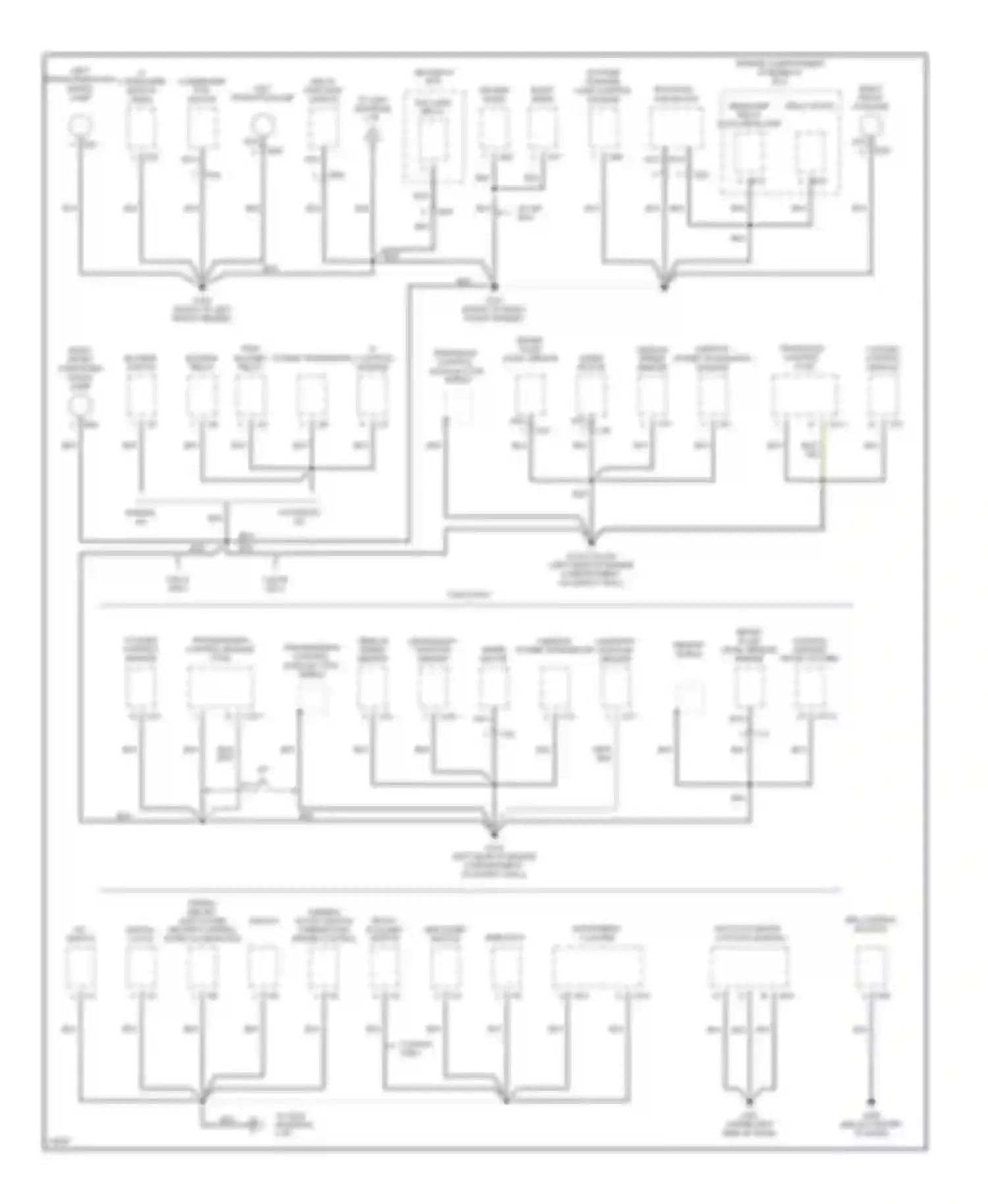 Sonata Hyundai III facelift (1996-1998): Ground distribution circuit (1 of 3)
