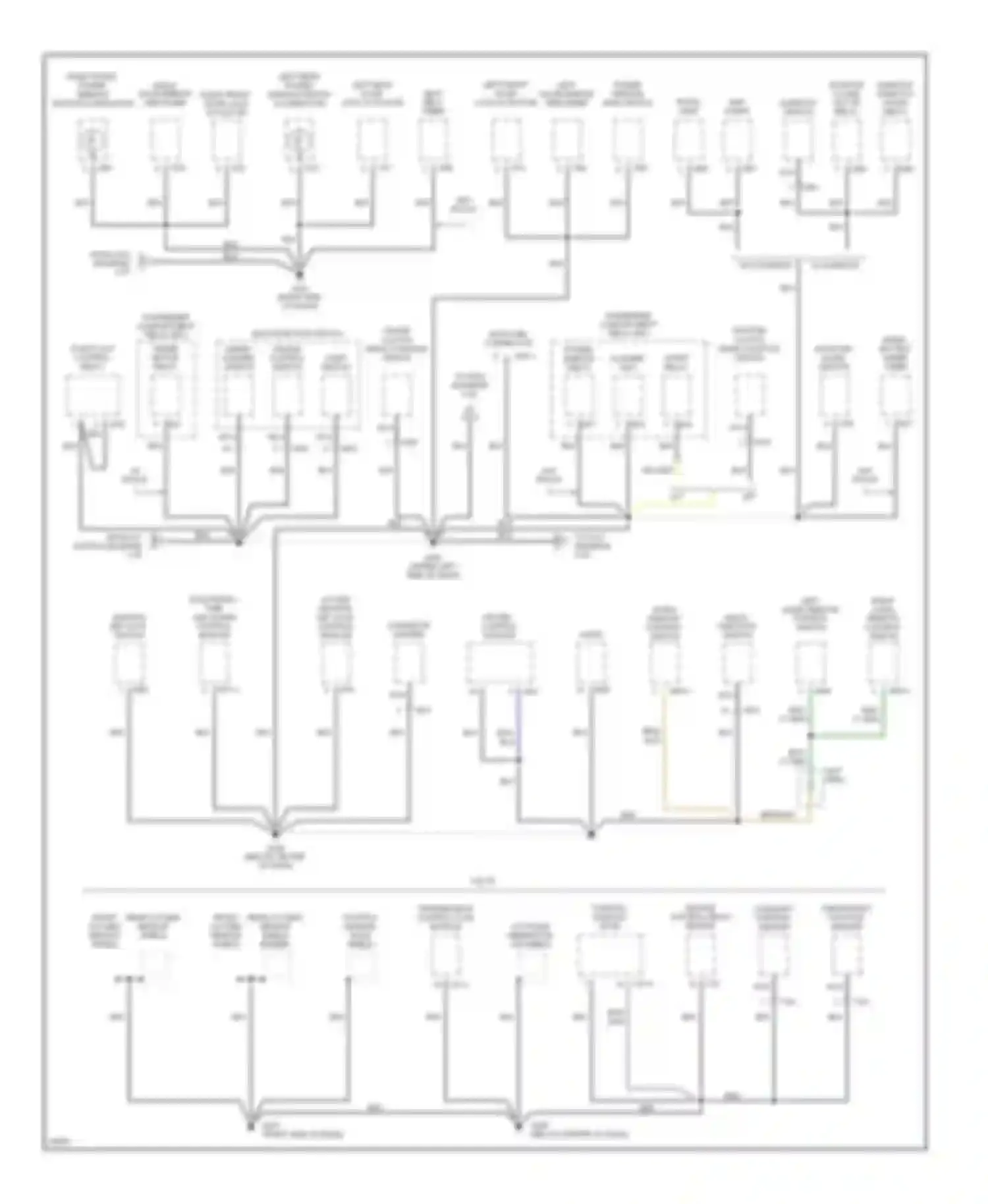 Sonata Hyundai III facelift (1996-1998): Ground distribution circuit (2 of 3)