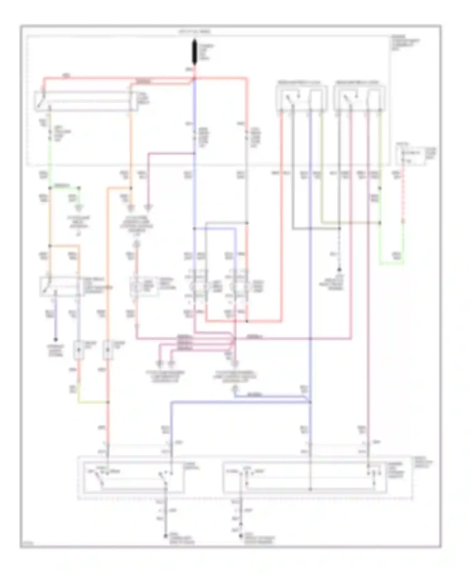 Sonata Hyundai III facelift (1996-1998): Headlamps/fog lamps circuit, with drl (1 of 2)