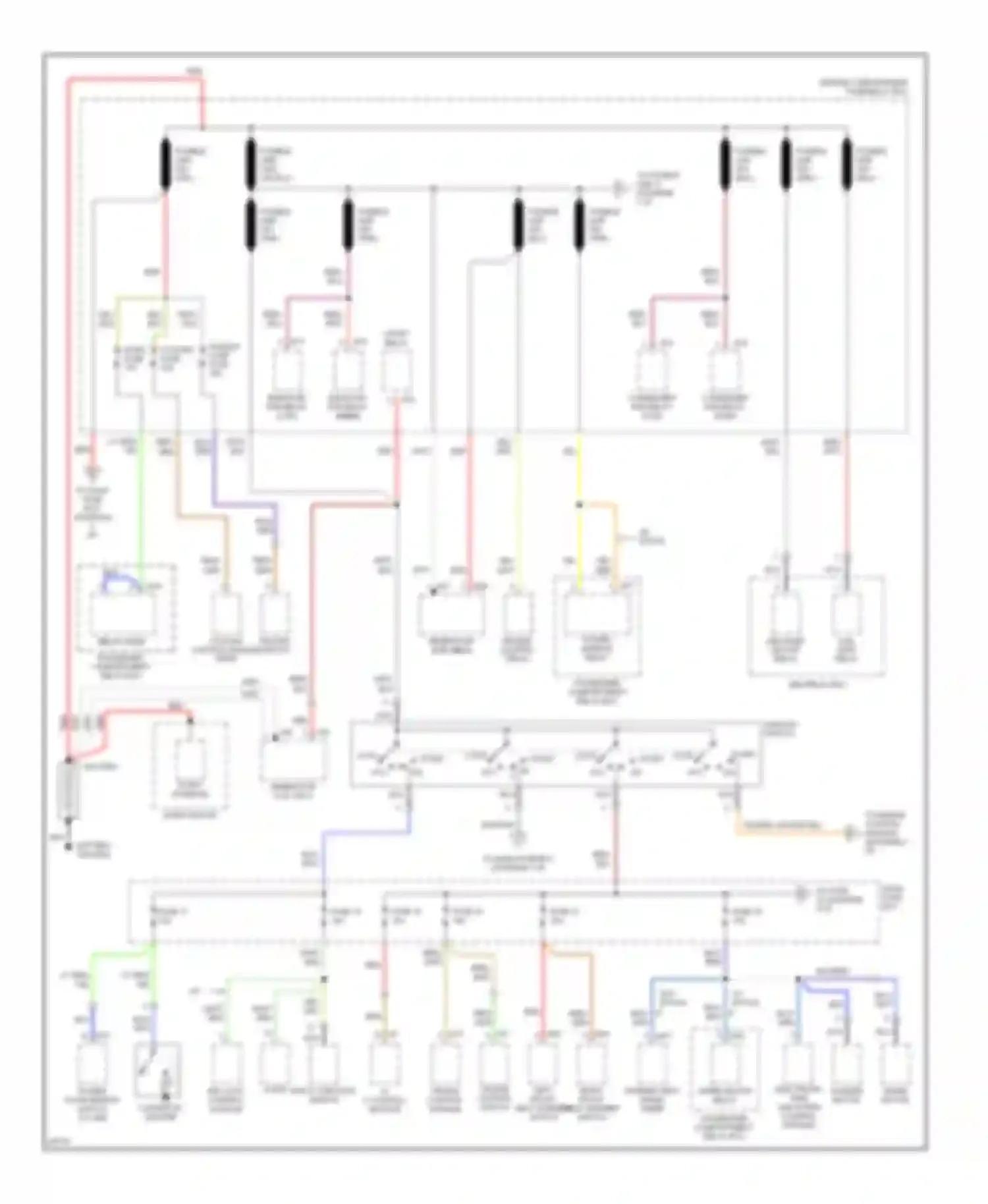 Sonata Hyundai III facelift (1996-1998): Power distribution circuit (1 of 4)