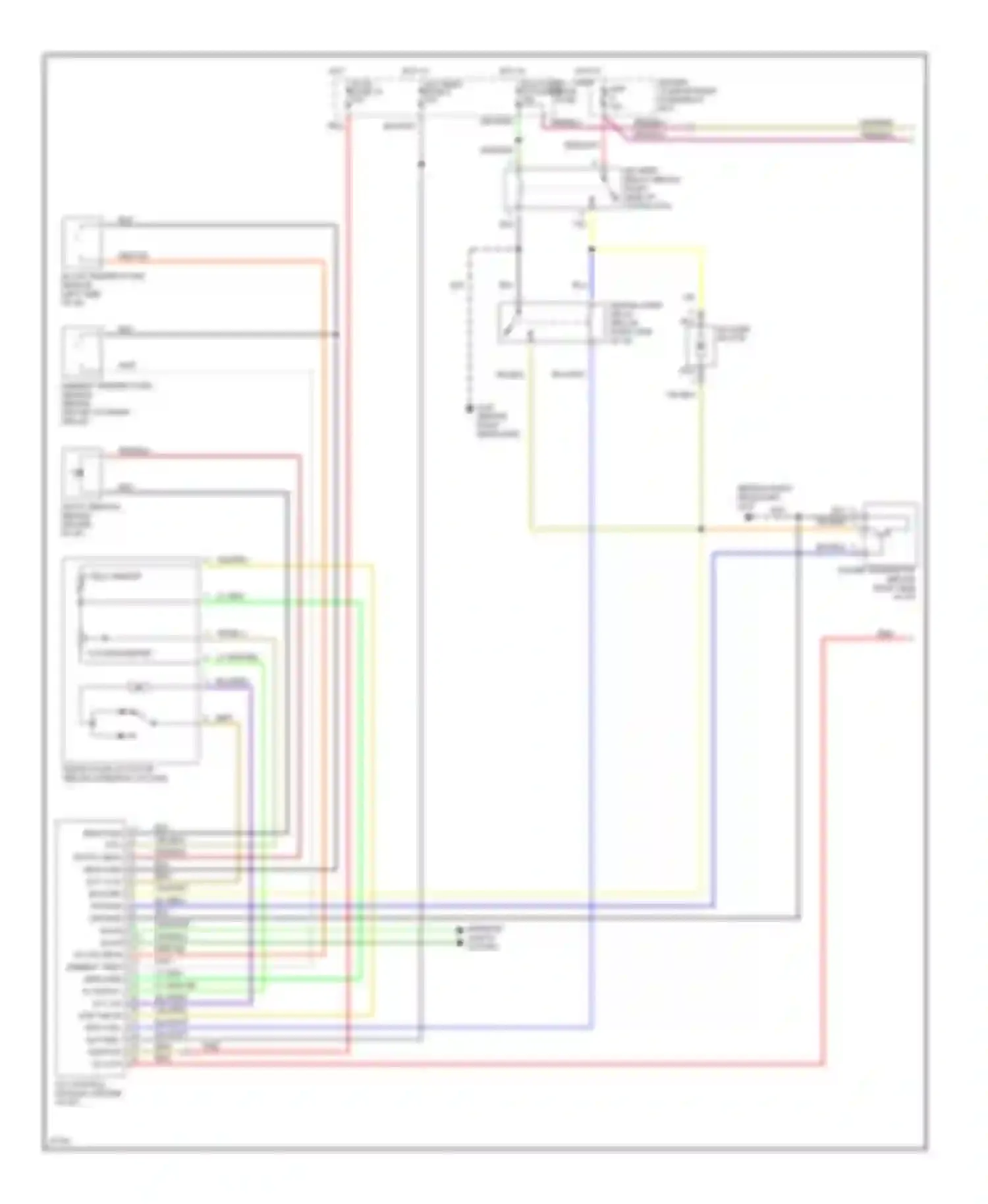 Wiring diagram act cw htr tmp hi spd ctrl battery ignition a/c out for Hyundai Sonata III facelift (1996-1998) (1 of 1)