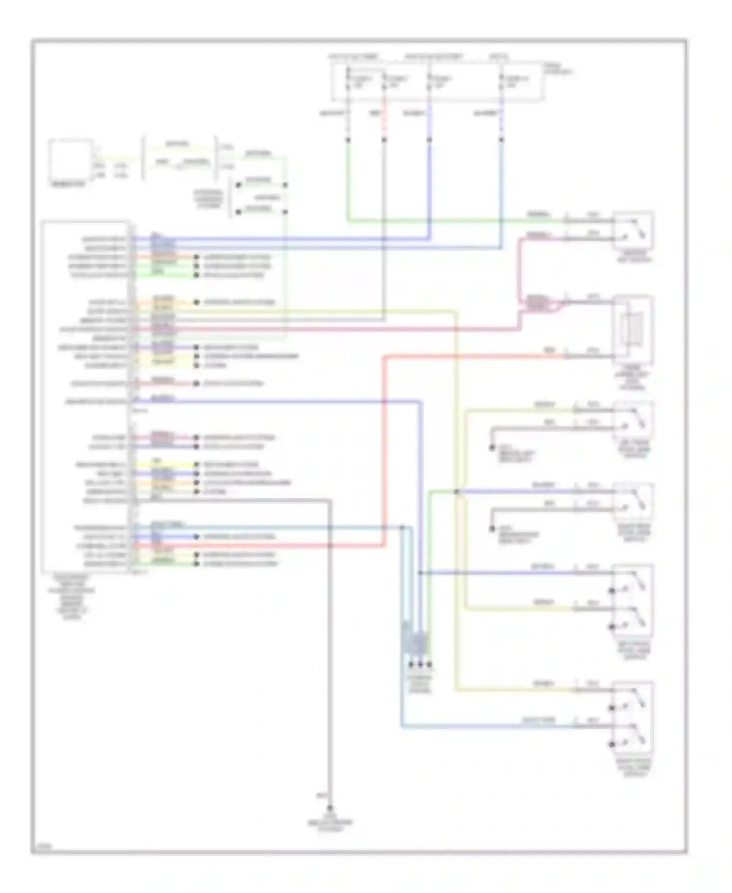 Wiring diagram defogger system warning system door locks system wiper/washer system for Hyundai Sonata III facelift (1996-1998) (1 of 1)
