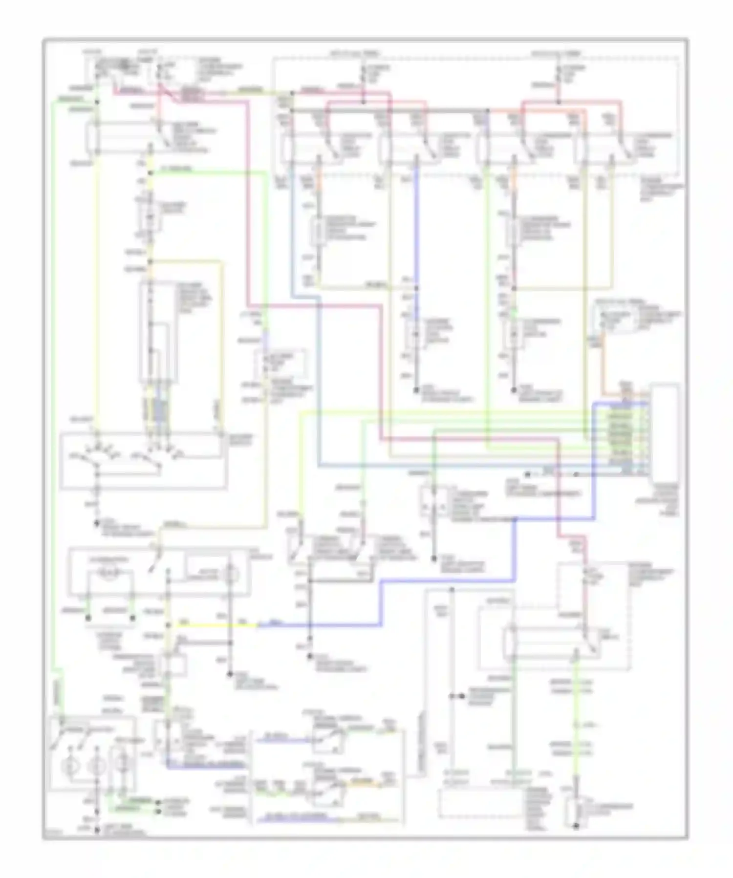 Wiring diagram (left rear of engine compartment, for Hyundai Sonata III facelift (1996-1998) (2 of 2)
