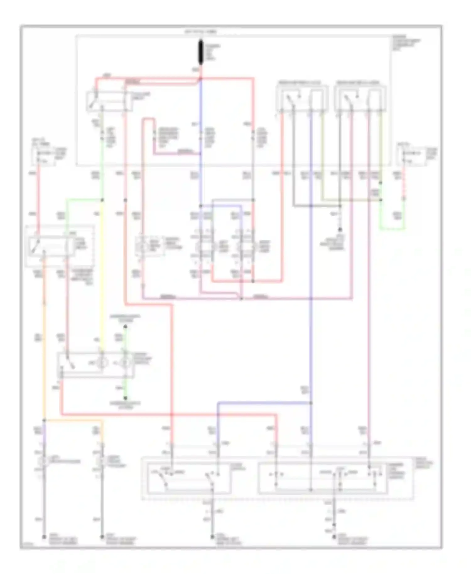 Wiring diagram passenger compart- ment relay box for Hyundai Sonata III facelift (1996-1998) (2 of 2)