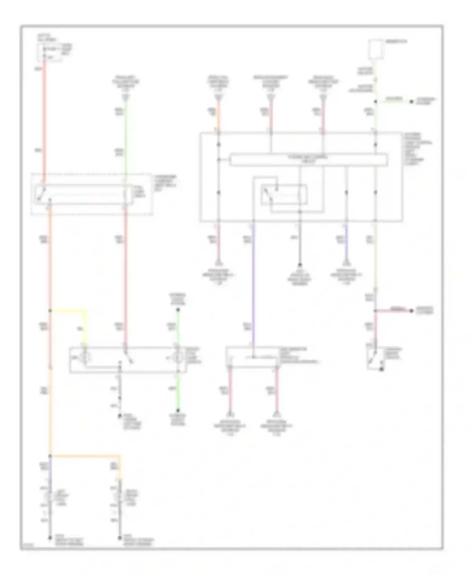 Wiring diagram right front fog lamp for Hyundai Sonata III facelift (1996-1998) (1 of 1)