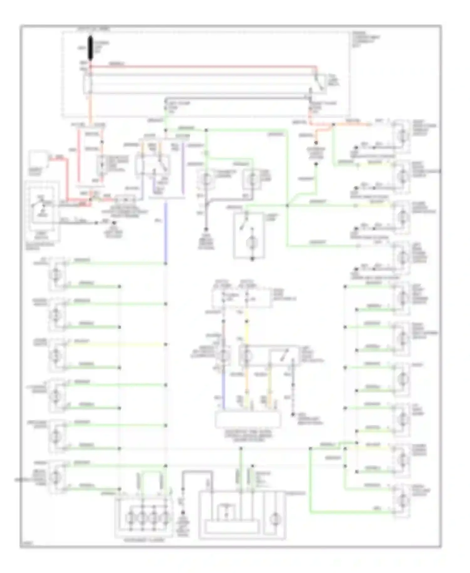 Wiring diagram tail lamp relay for Hyundai Sonata III facelift (1996-1998) (3 of 4)